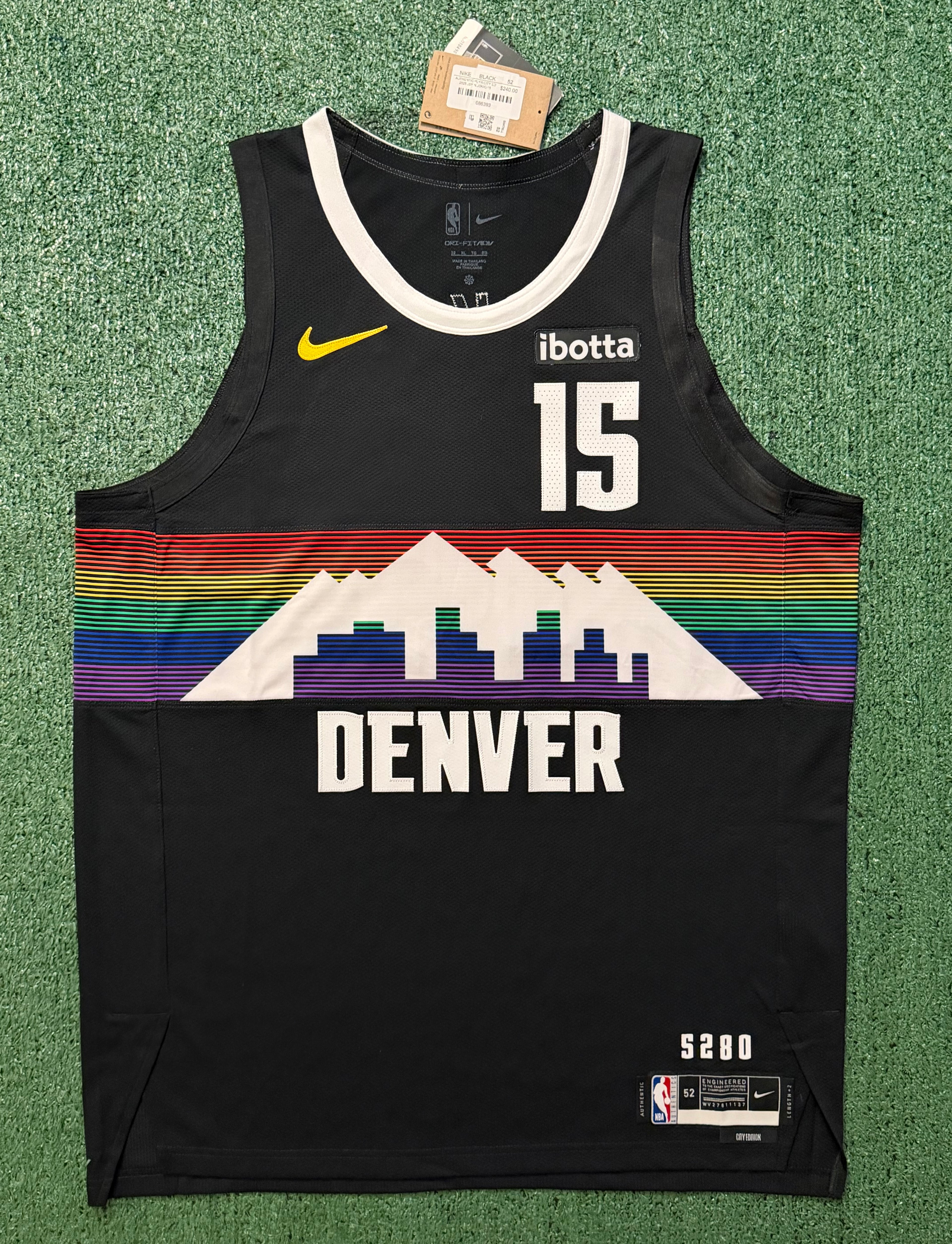 Nikola Jokic Denver Nuggets Jersey #15 Nike ADV Authentic Black Size 52 (XL) NBA