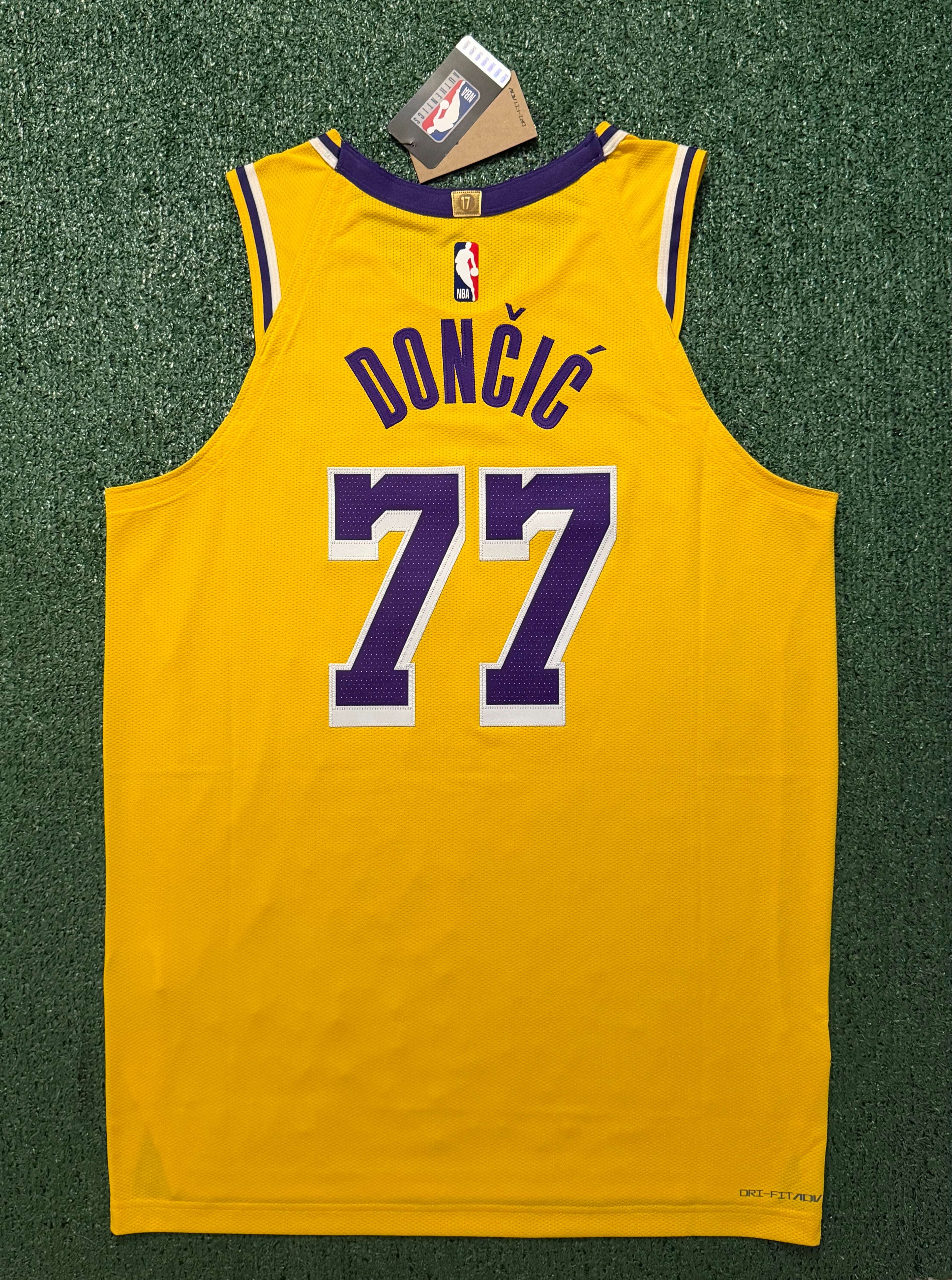 Luka Doncic Los Angeles Lakers Jersey #77 Nike ADV Authentic Gold Size 48 (L) NBA