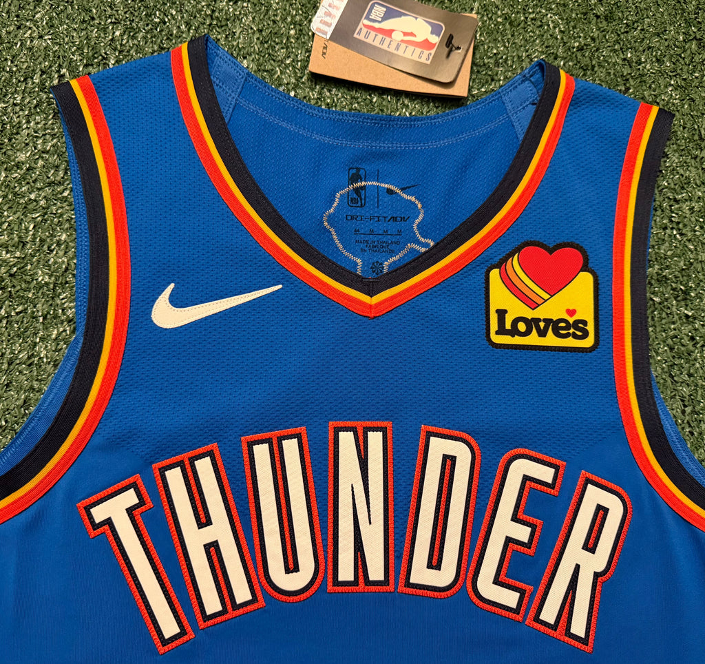 Shai Gilgeous-Alexander Oklahoma City Thunder Jersey #2 Nike ADV Authentic Blue Size 44 (M) NBA