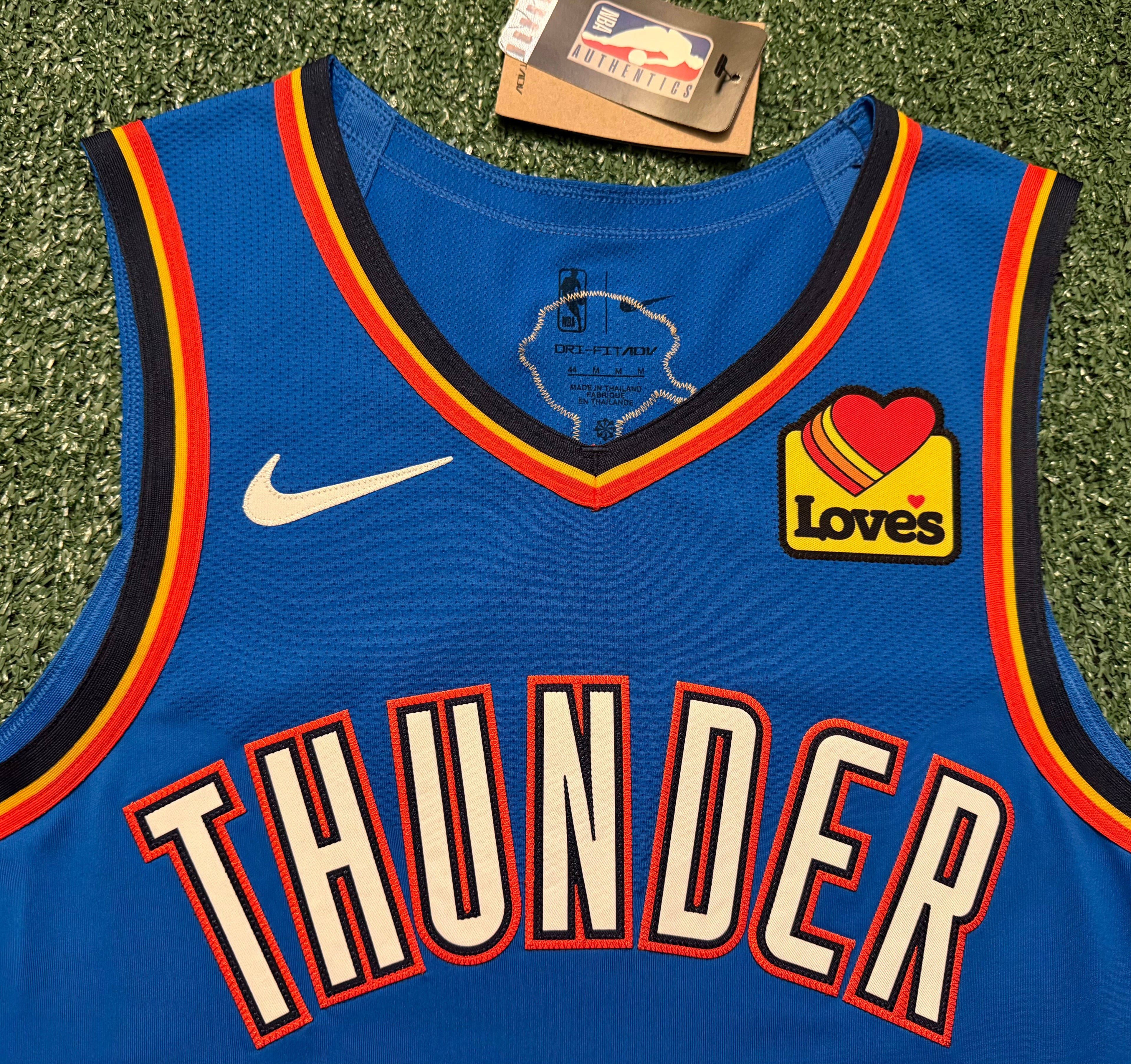 Shai Gilgeous-Alexander Oklahoma City Thunder Jersey #2 Nike ADV Authentic Blue Size 44 (M) NBA