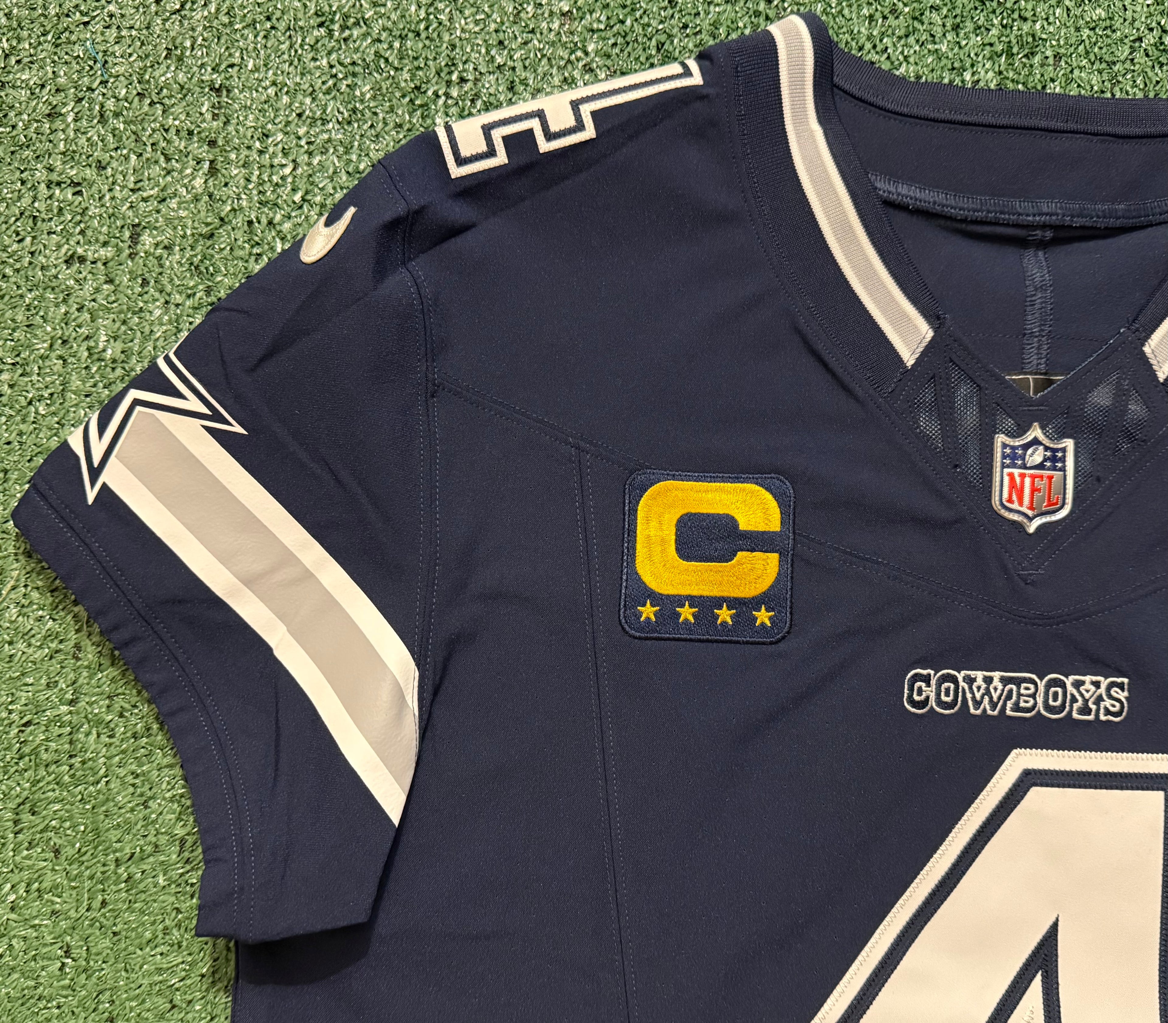 Dak Prescott Dallas Cowboys Jersey #4 Nike Vapor Fuse Elite Navy Size 44 (Large) NFL