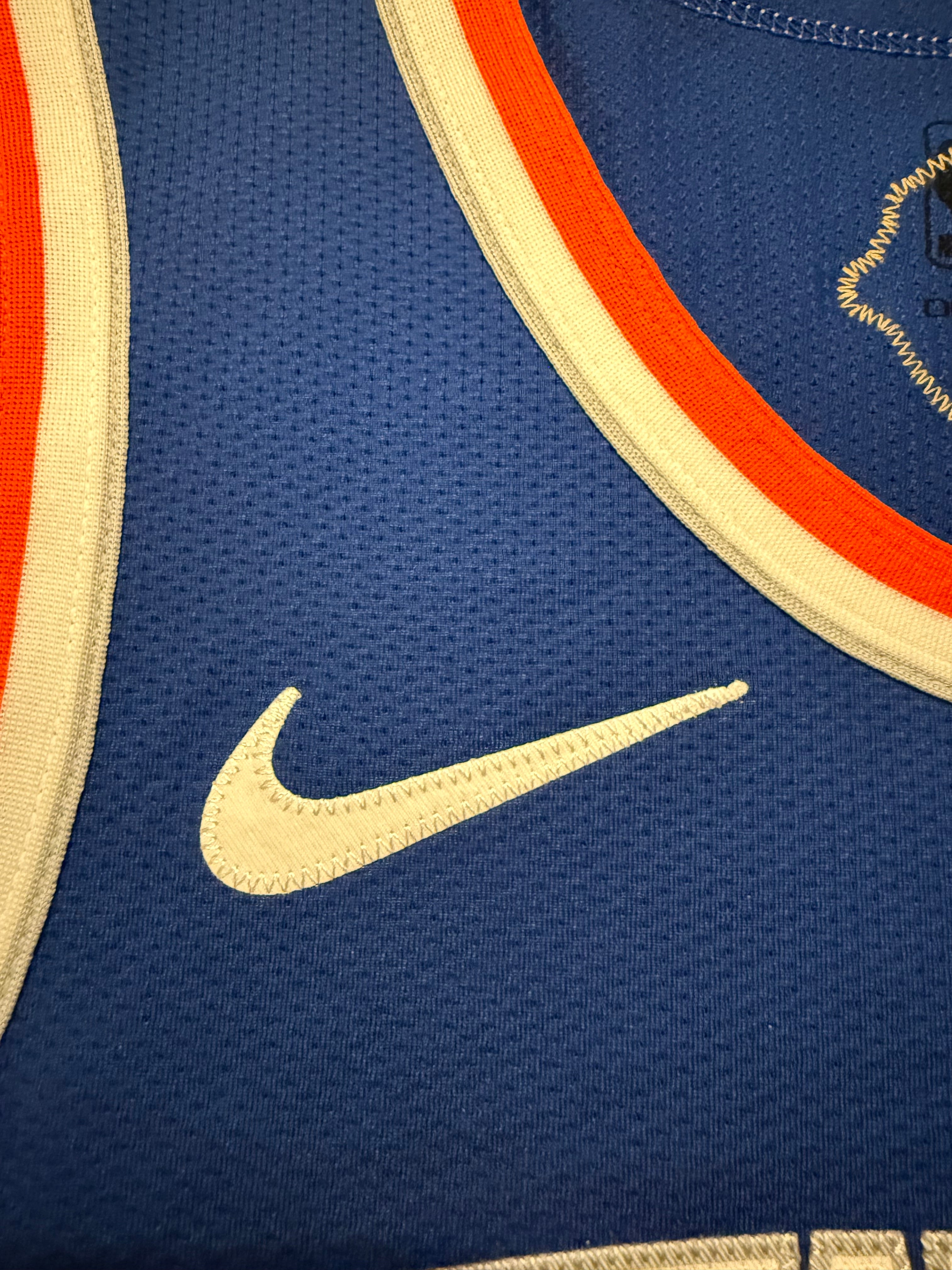 Jalen Brunson New York Knicks Jersey #11 Finals Nike ADV Authentic Blue Size 48 (L) NBA