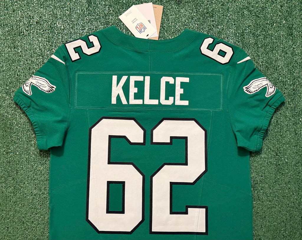 Jason Kelce Philadelphia Eagles Jersey #62 Nike Vapor FUSE Elite Kelly Green Size 40 (Medium) NFL