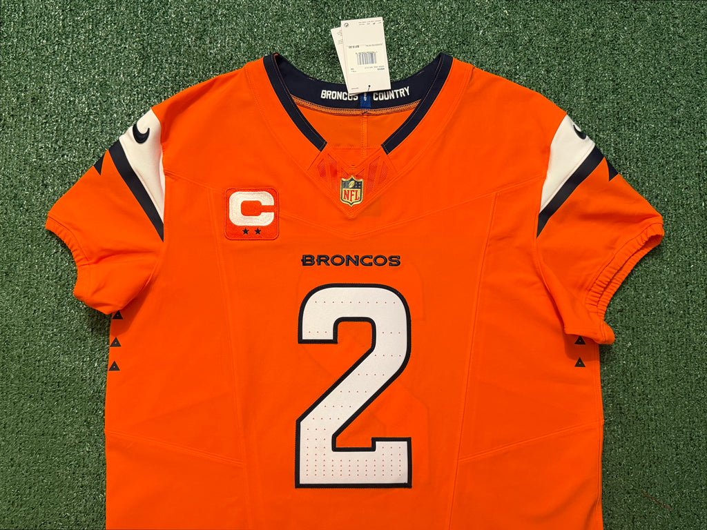 Pat Surtain II Denver Broncos Jersey #2 Nike Vapor Fuse Elite Orange Size 44 (L) NFL