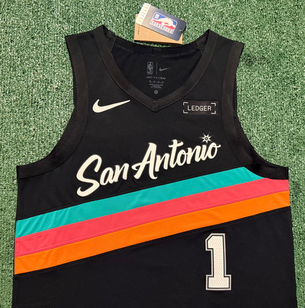 Victor Wembanyama San Antonio Spurs Jersey #1 Nike ADV Authentic Black Size 44 (M) NBA