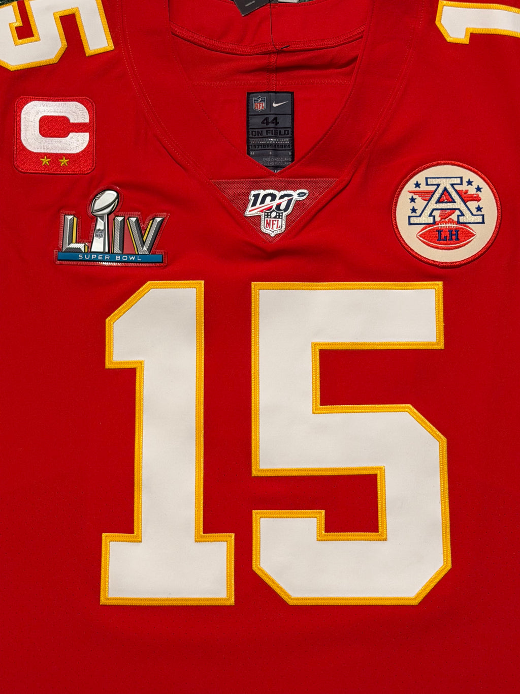 Patrick Mahomes Kansas City Chiefs Jersey #15 Nike Vapor Elite Red Size 44 (L) NFL