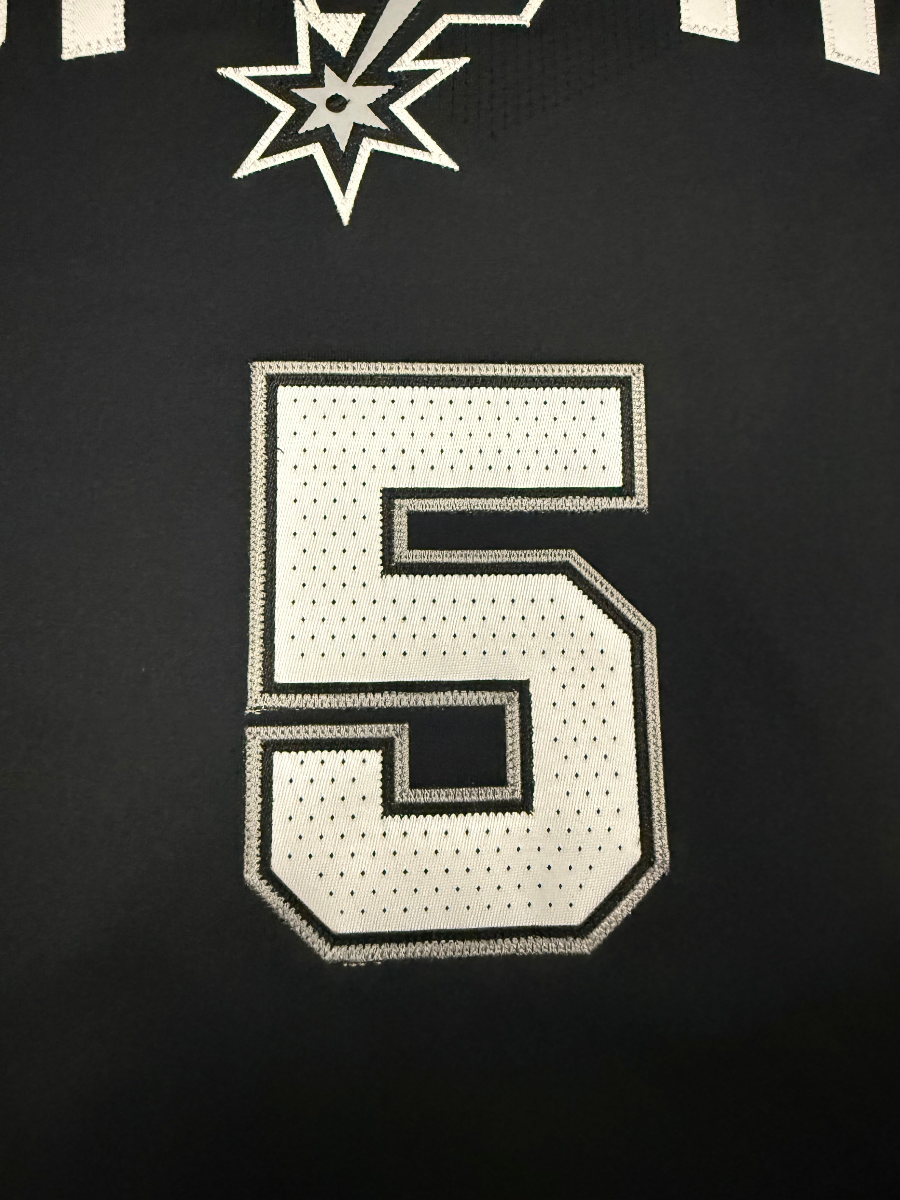 Stephon Castle San Antonio Spurs Jersey #5 Nike ADV Authentic Black Size 48 (L) NBA