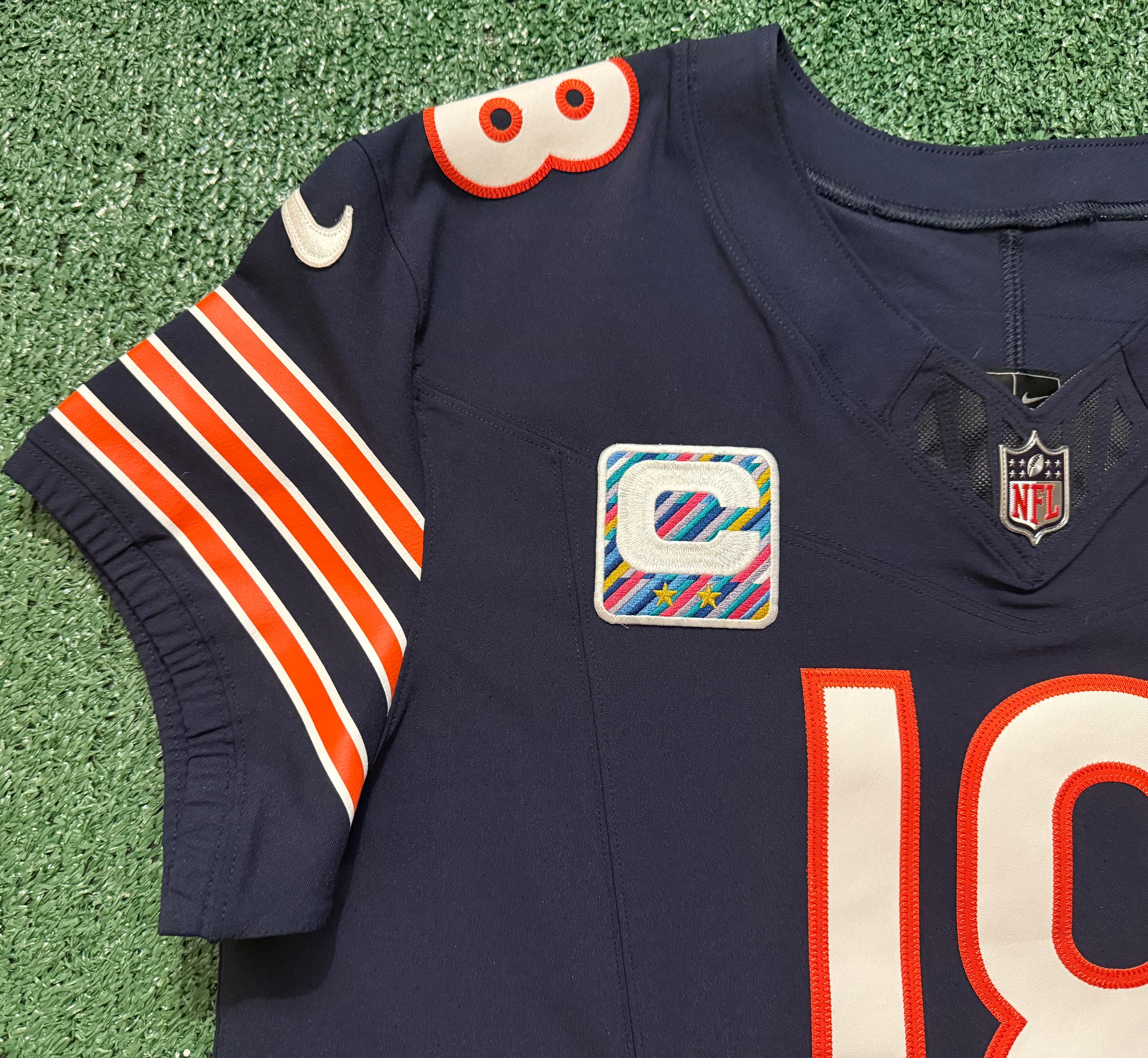 Caleb Williams Chicago Bears Jersey #18 Nike Vapor FUSE Elite Navy Size 44 (Large) NFL