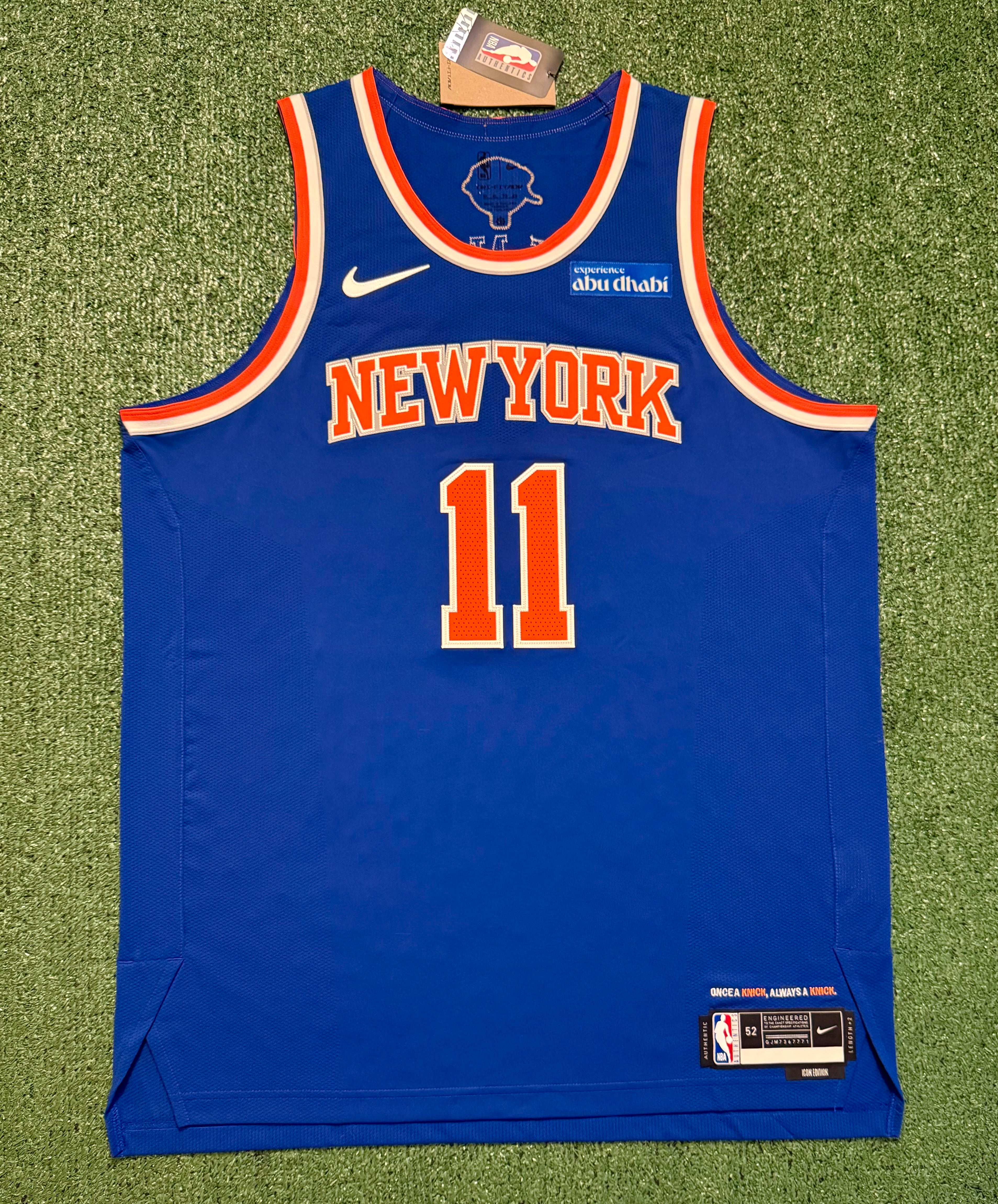 Jalen Brunson New York Knicks Jersey #11 Finals Nike ADV Authentic Blue Size 52 (XL) NBA