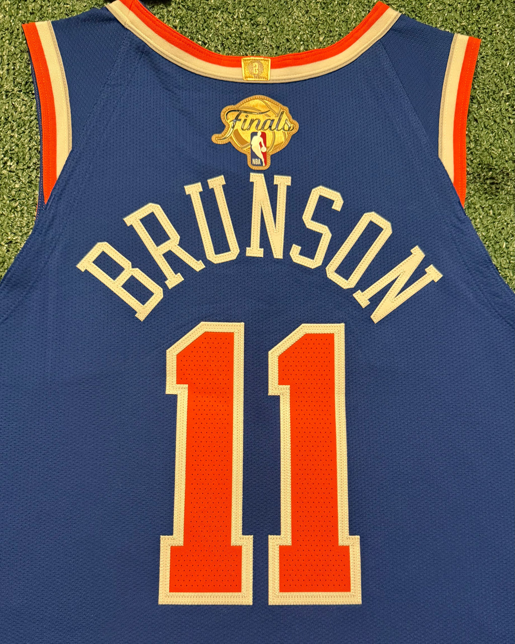 Jalen Brunson New York Knicks Jersey #11 Finals Nike ADV Authentic Blue Size 48 (L) NBA