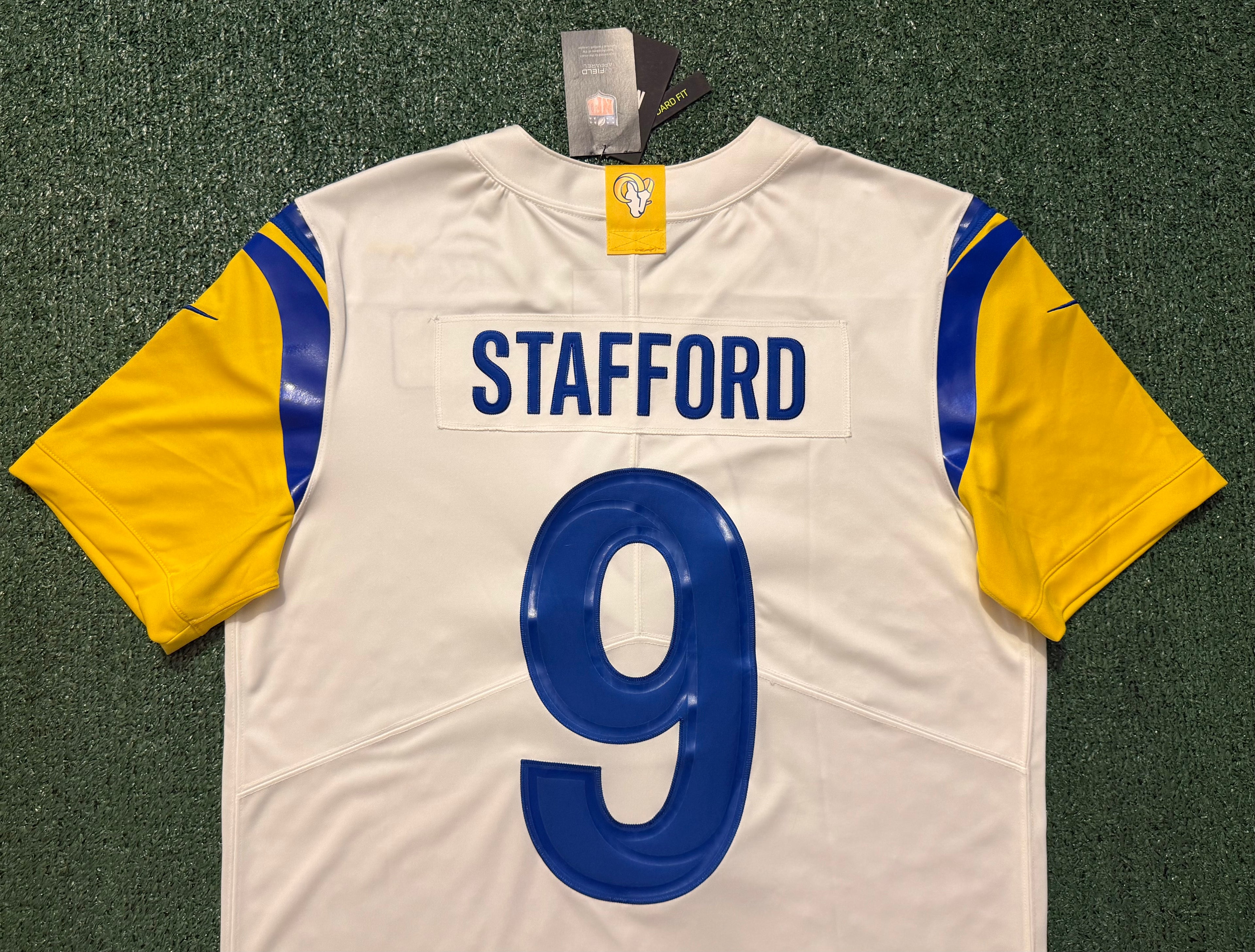 Matthew Stafford Los Angeles Rams Jersey #9 Nike Vapor Limited White (Large) NFL