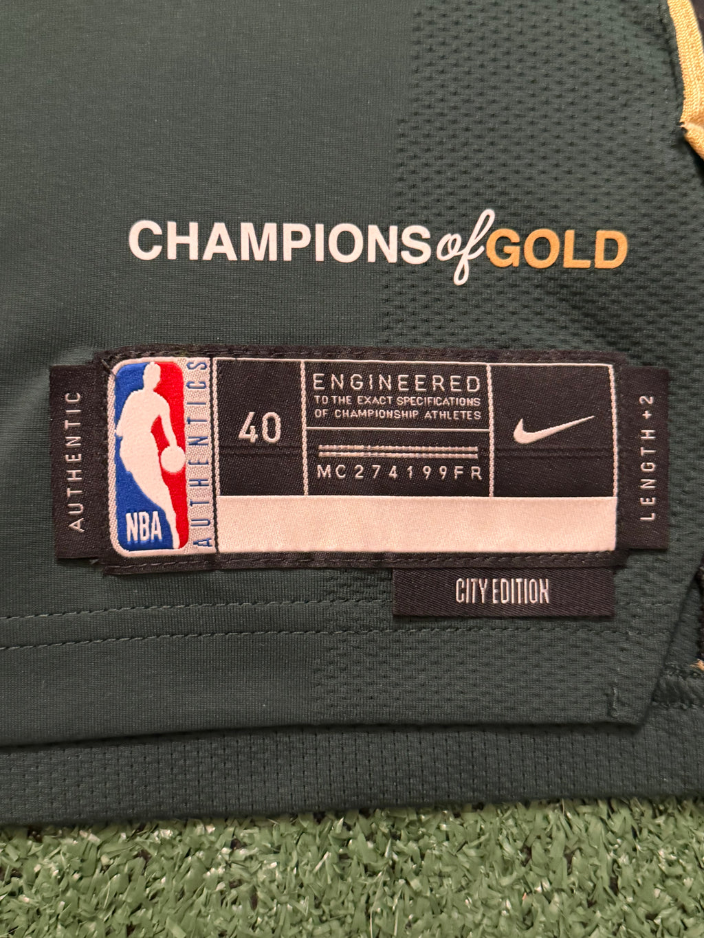 Jayson Tatum Boston Celtics Jersey #0 Nike ADV Authentic Green Size 40 (Small) NBA