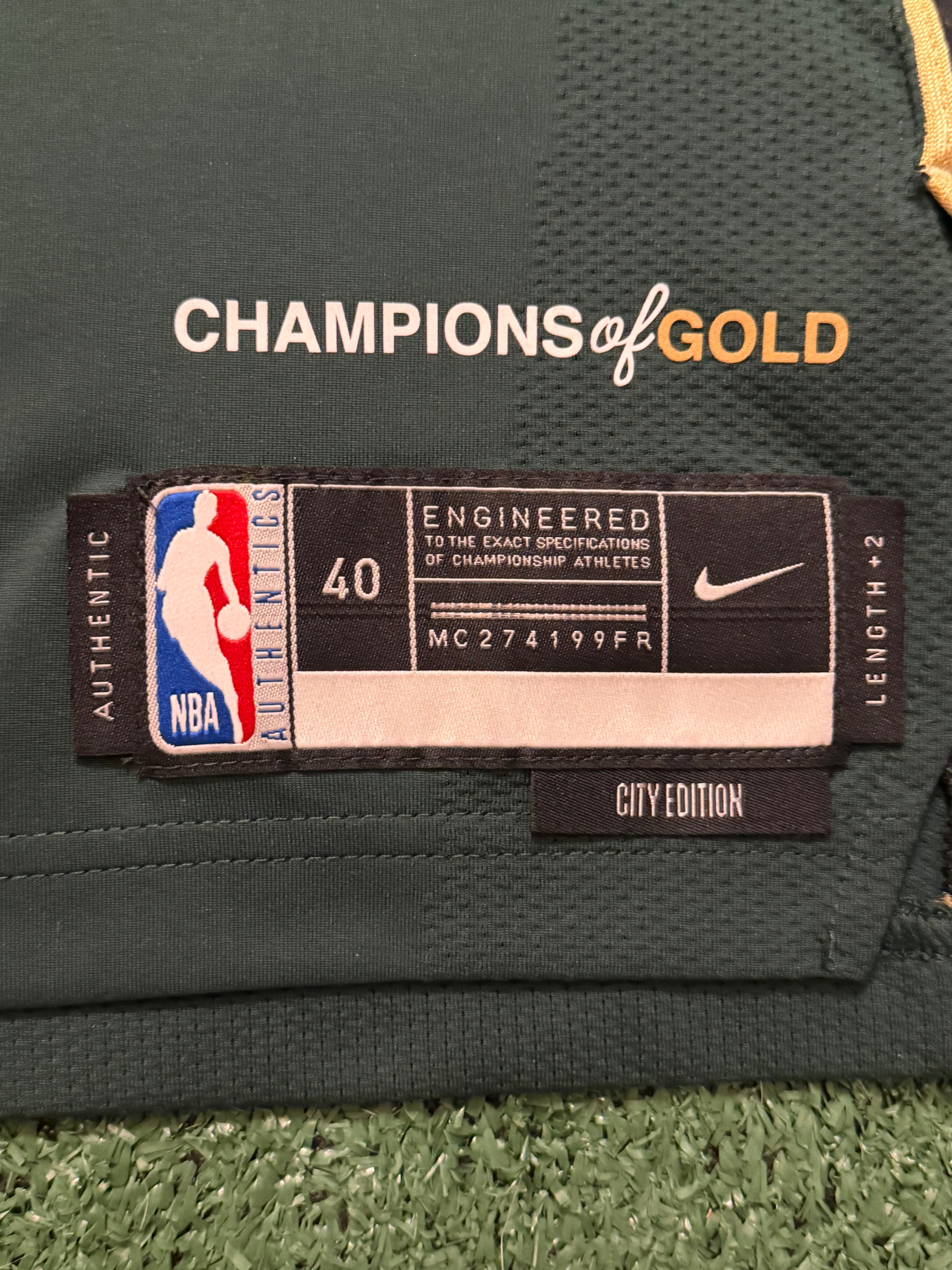 Jayson Tatum Boston Celtics Jersey #0 Nike ADV Authentic Green Size 40 (Small) NBA