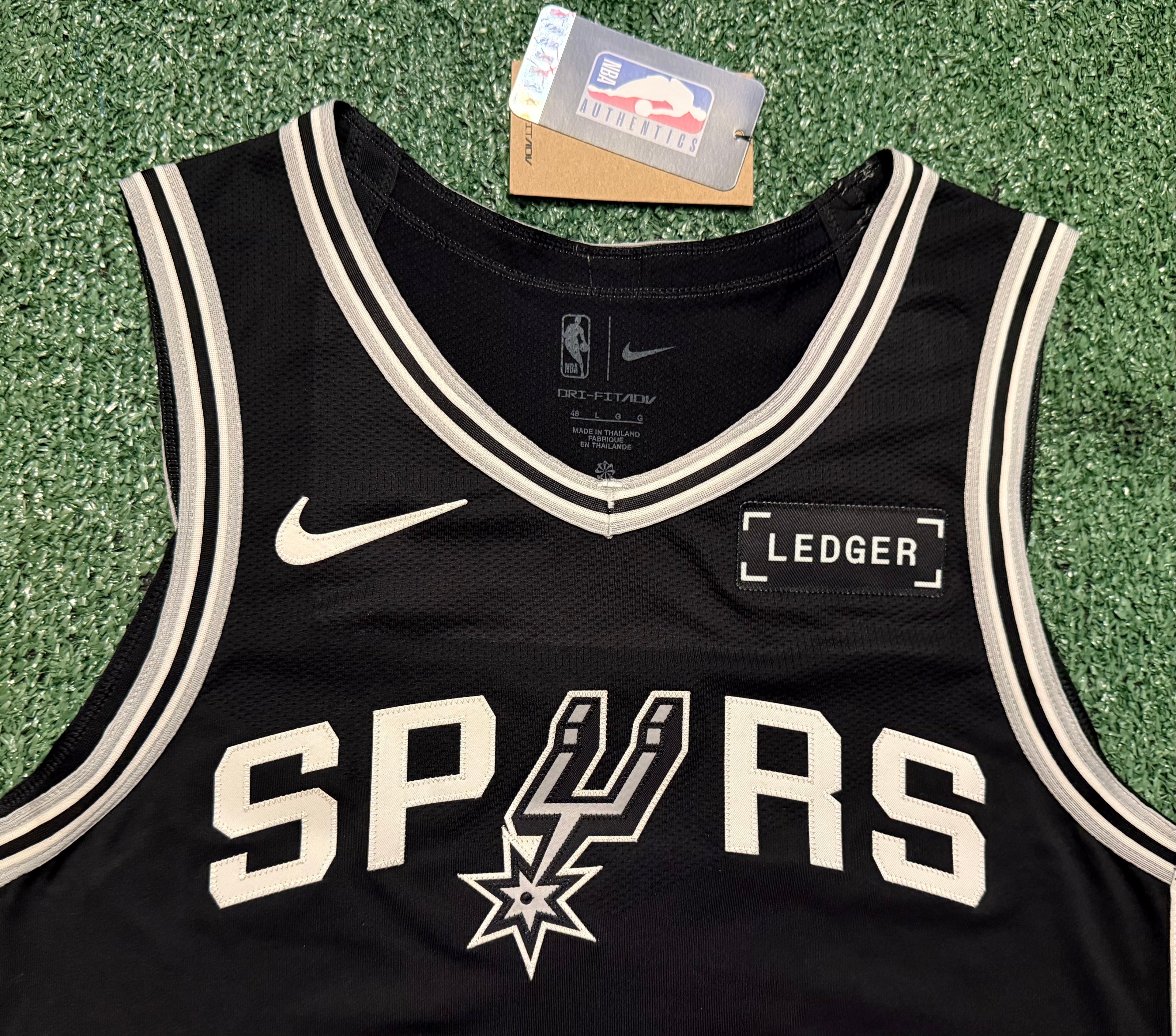 Stephon Castle San Antonio Spurs Jersey #5 Nike ADV Authentic Black Size 48 (L) NBA