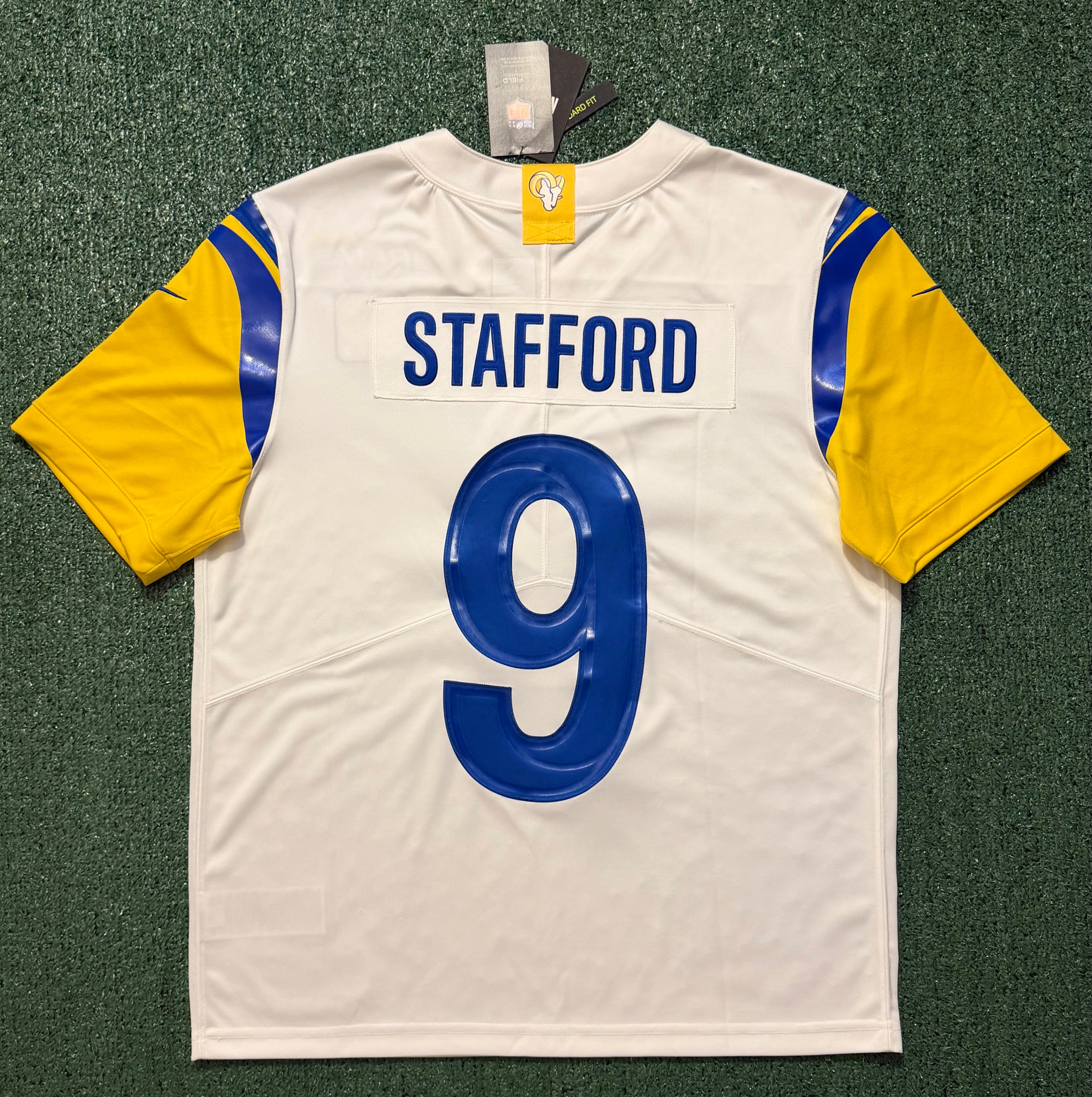 Matthew Stafford Los Angeles Rams Jersey #9 Nike Vapor Limited White (Large) NFL