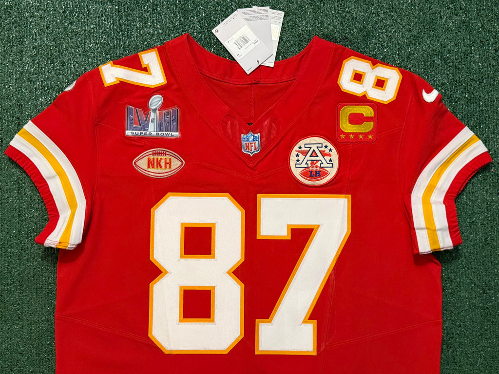 Travis Kelce Kansas City Chiefs Jersey #87 Nike Vapor Fuse Elite Red Size 48 (XL) NFL