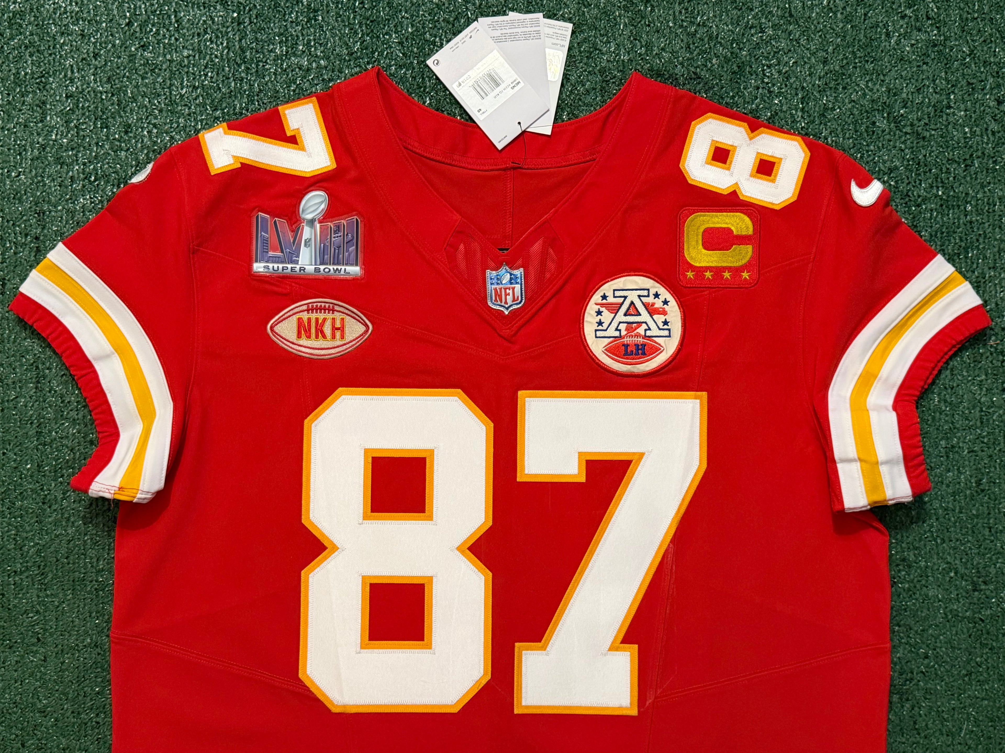 Travis Kelce Kansas City Chiefs Jersey #87 Nike Vapor Fuse Elite Red Size 48 (XL) NFL