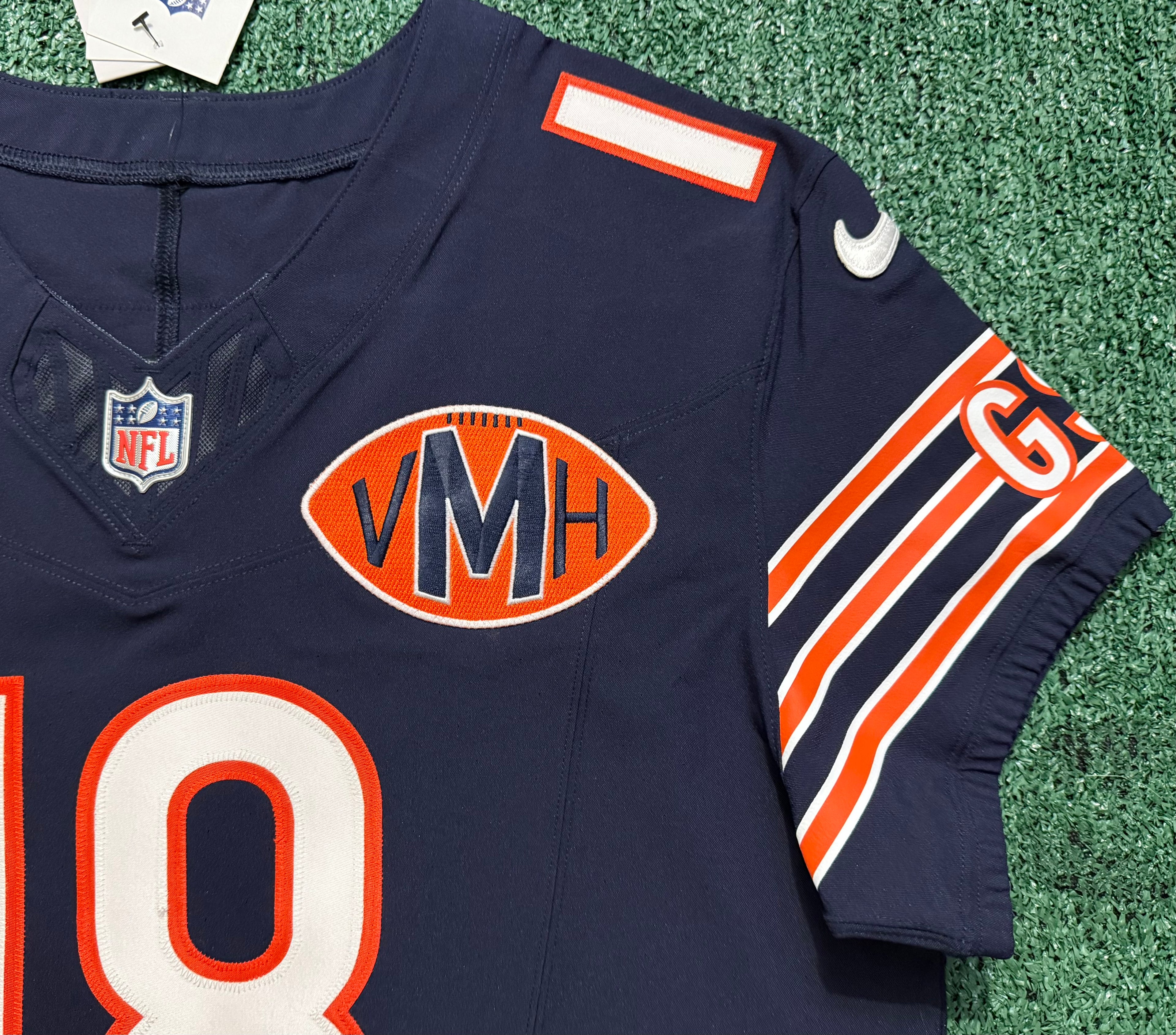 Caleb Williams Chicago Bears Jersey #18 Nike Vapor FUSE Elite Navy Size 44 (Large) NFL
