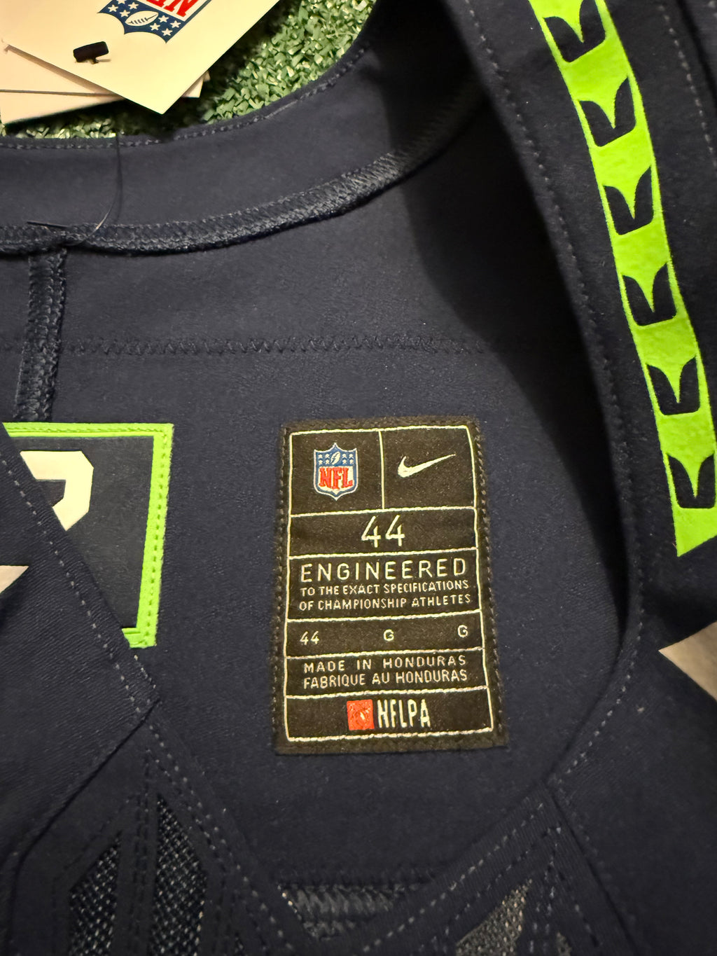 Kenneth Walker III Seattle Seahawks Jersey #9 Nike Vapor FUSE Elite Navy Size 44 (Large) NFL