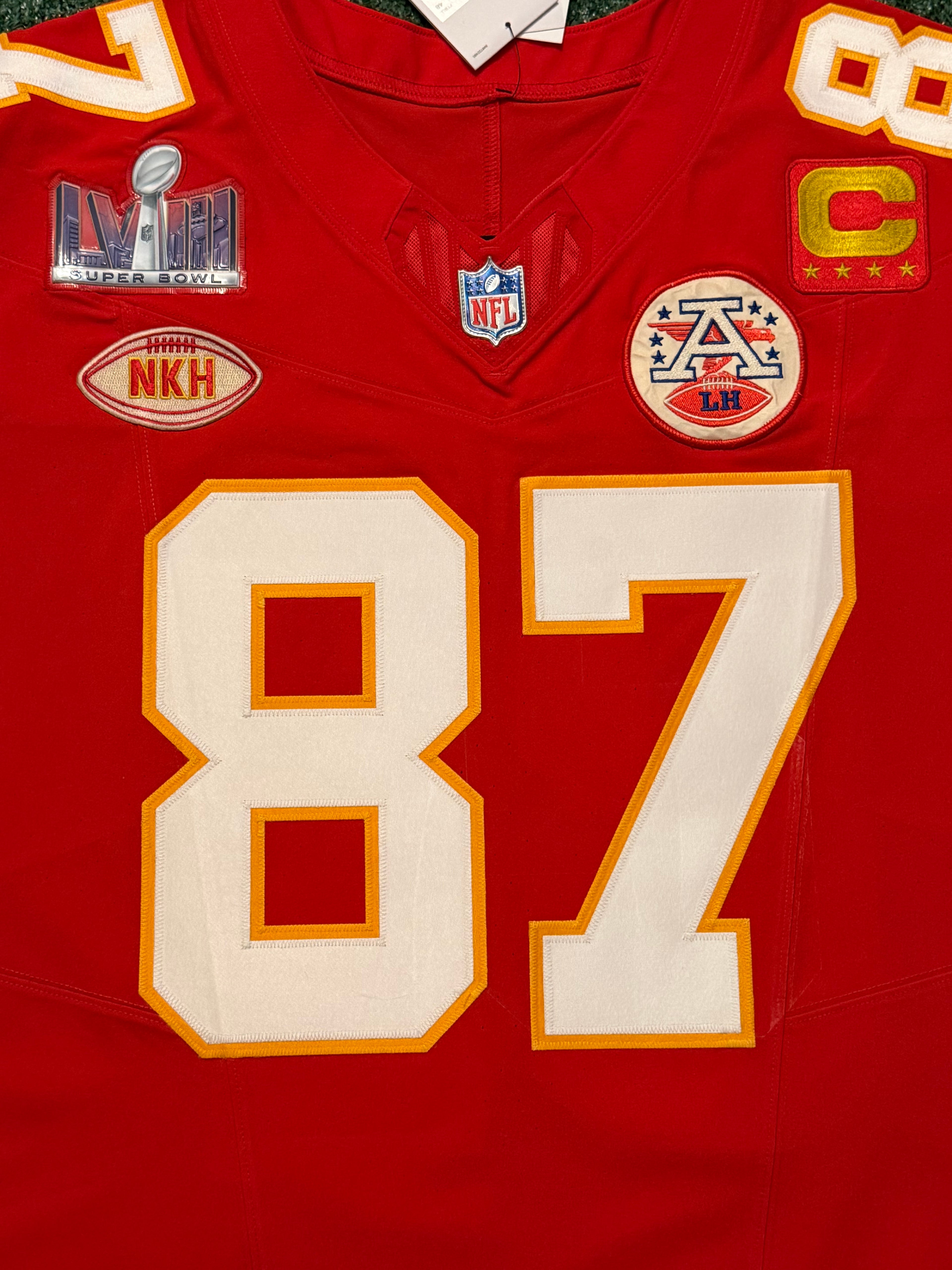 Travis Kelce Kansas City Chiefs Jersey #87 Nike Vapor Fuse Elite Red Size 48 (XL) NFL