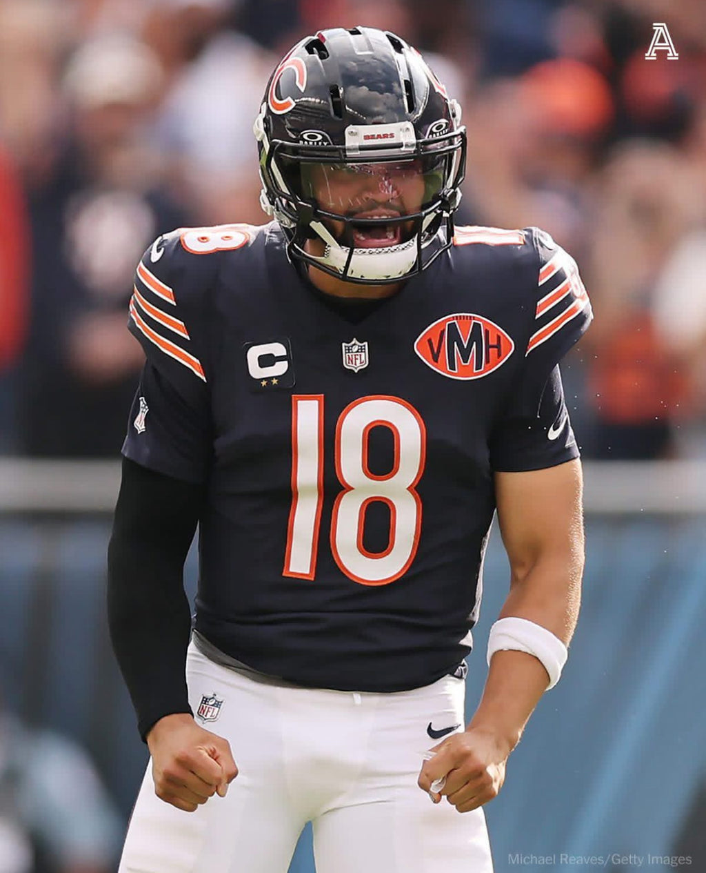 Caleb Williams Chicago Bears Jersey #18 Nike Vapor FUSE Elite Navy Size 52 (XXL) NFL