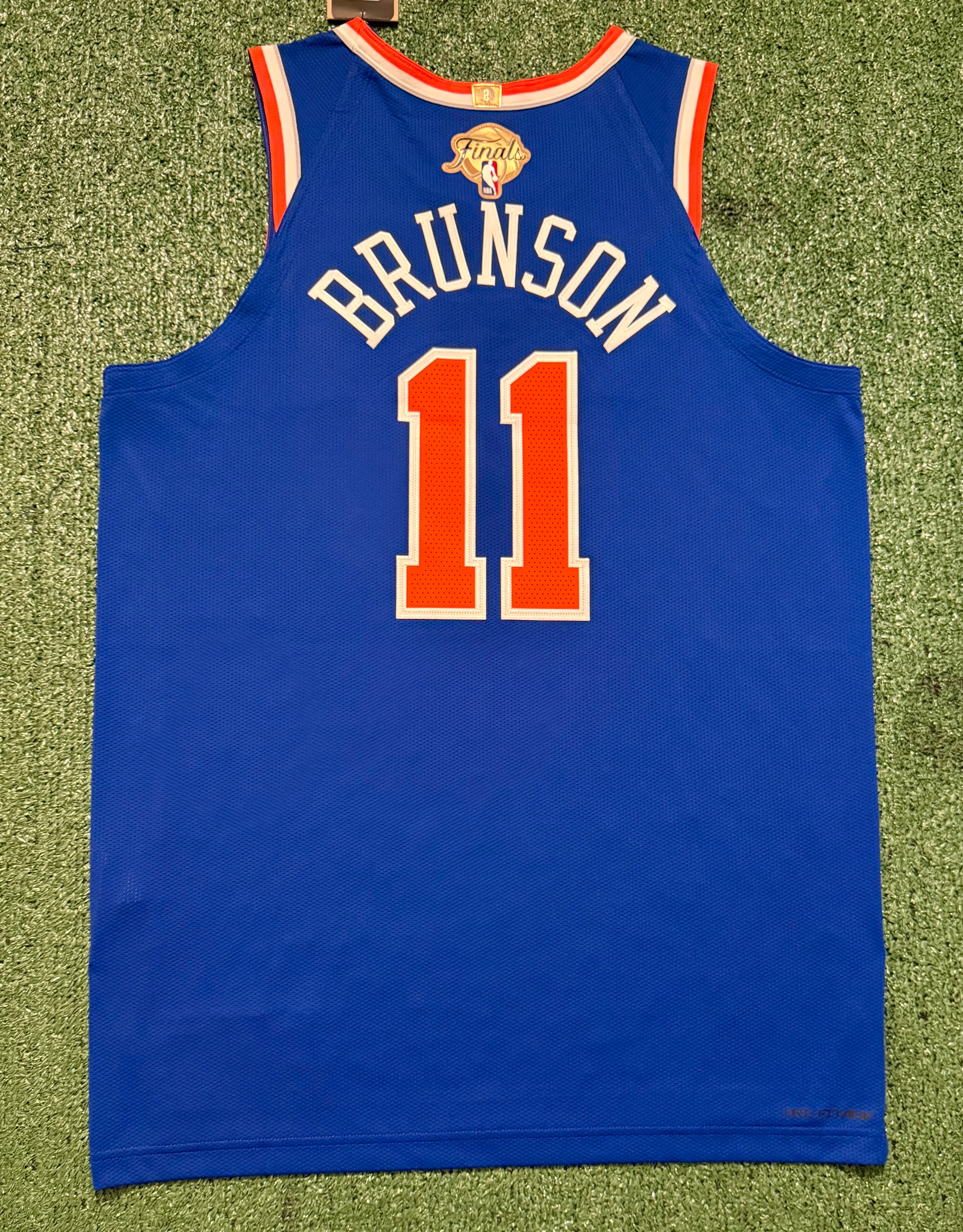Jalen Brunson New York Knicks Jersey #11 Finals Nike ADV Authentic Blue Size 48 (L) NBA