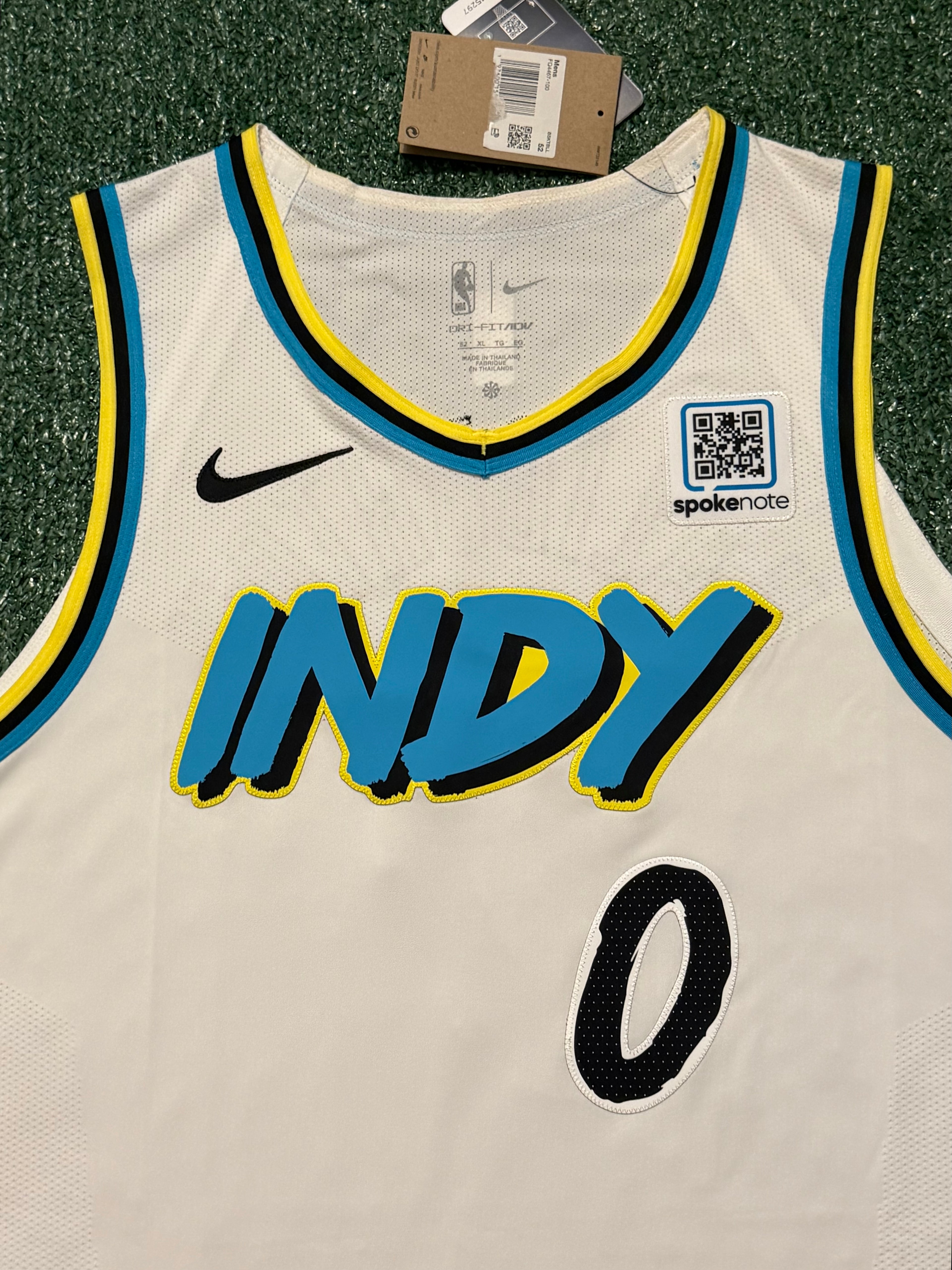 Tyrese Haliburton Indiana Pacers Jersey #0 Nike ADV Authentic White Size 52 (XL) NBA