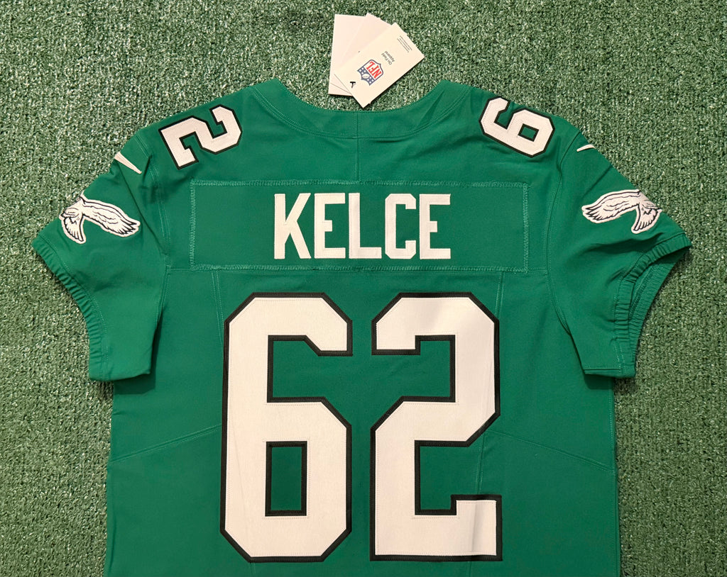 Jason Kelce Philadelphia Eagles Jersey #62 Nike Vapor FUSE Elite Kelly Green size 44 (Large) NFL