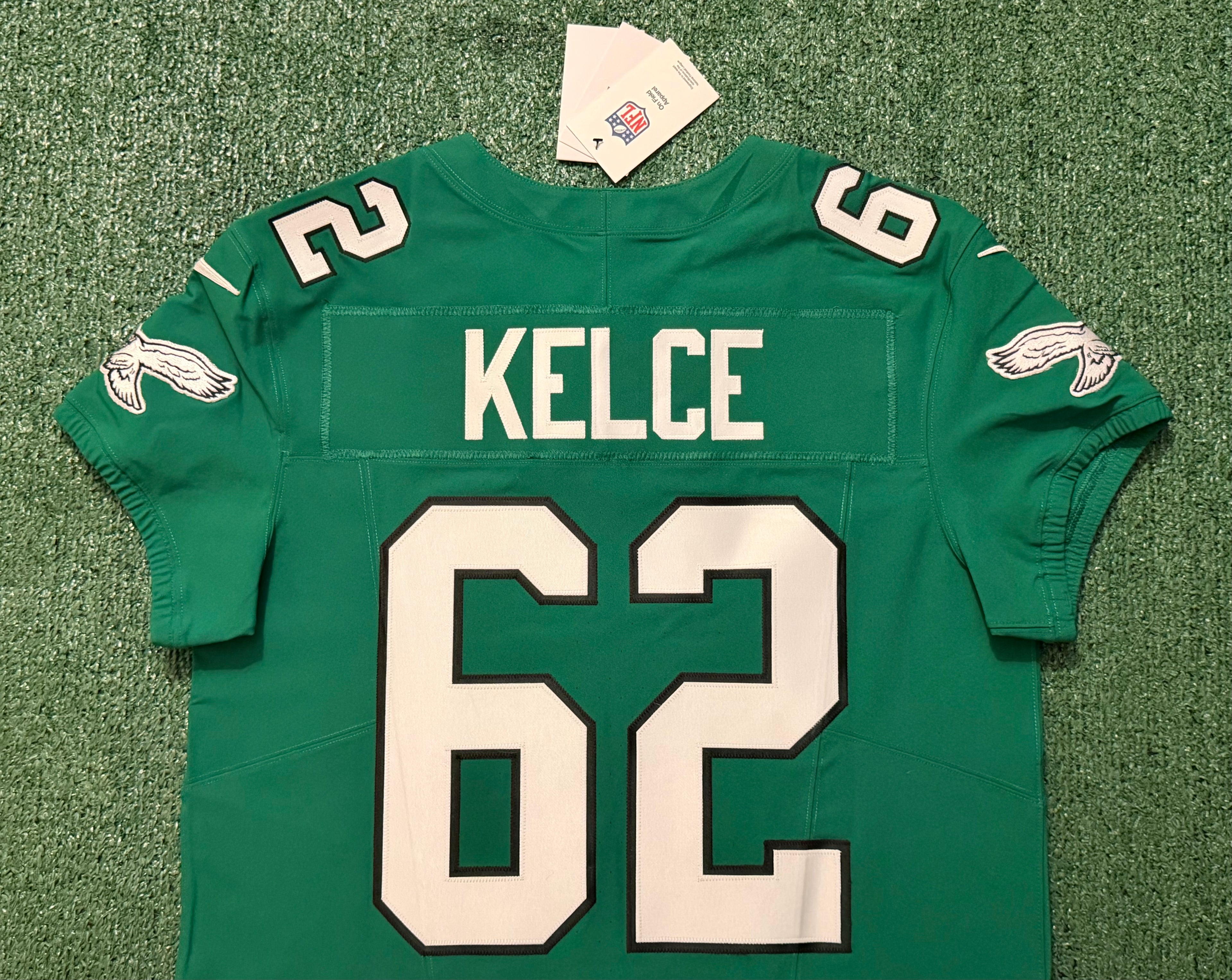 Jason Kelce Philadelphia Eagles Jersey #62 Nike Vapor FUSE Elite Kelly Green size 44 (Large) NFL