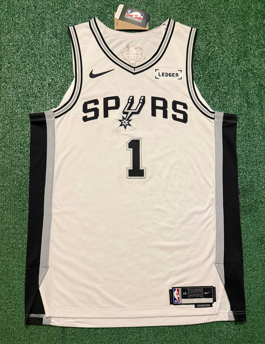 Victor Wembanyama San Antonio Spurs Jersey #1 Nike ADV Authentic White Size 48 (L) NBA