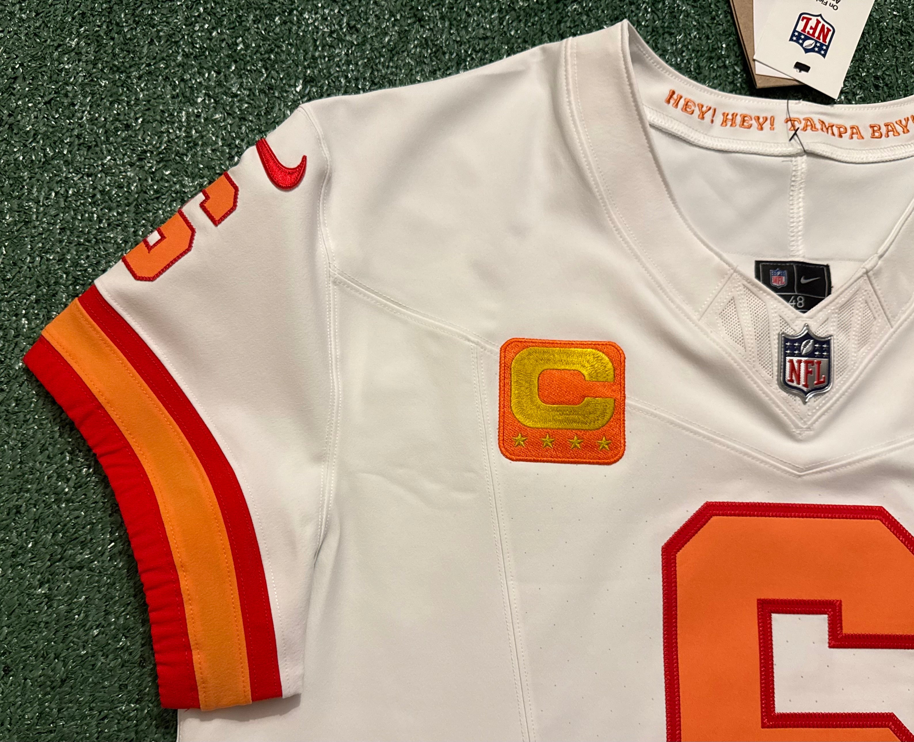 Baker Mayfield Tampa Bay Buccaneers Jersey #6 Nike Vapor FUSE Elite White Creamsicle size 48 (XL) NFL