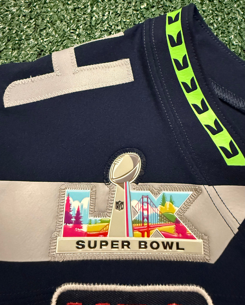Sam Darnold Seattle Seahawks Jersey #14 Nike Vapor FUSE Elite Navy Size 40 (Medium) NFL
