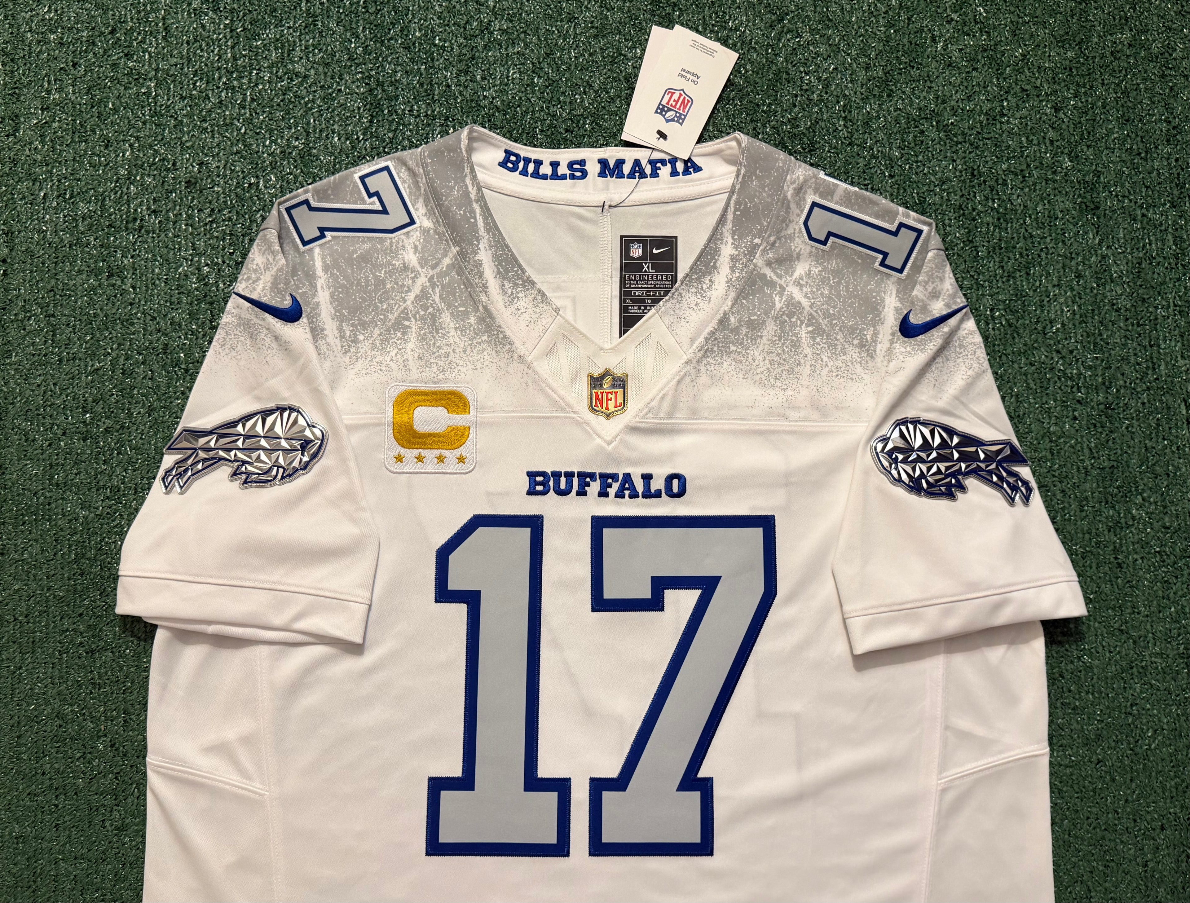 Josh Allen Buffalo Bills Jersey #17 Nike Vapor Fuse Limited Rivalry White Size (XL) NFL