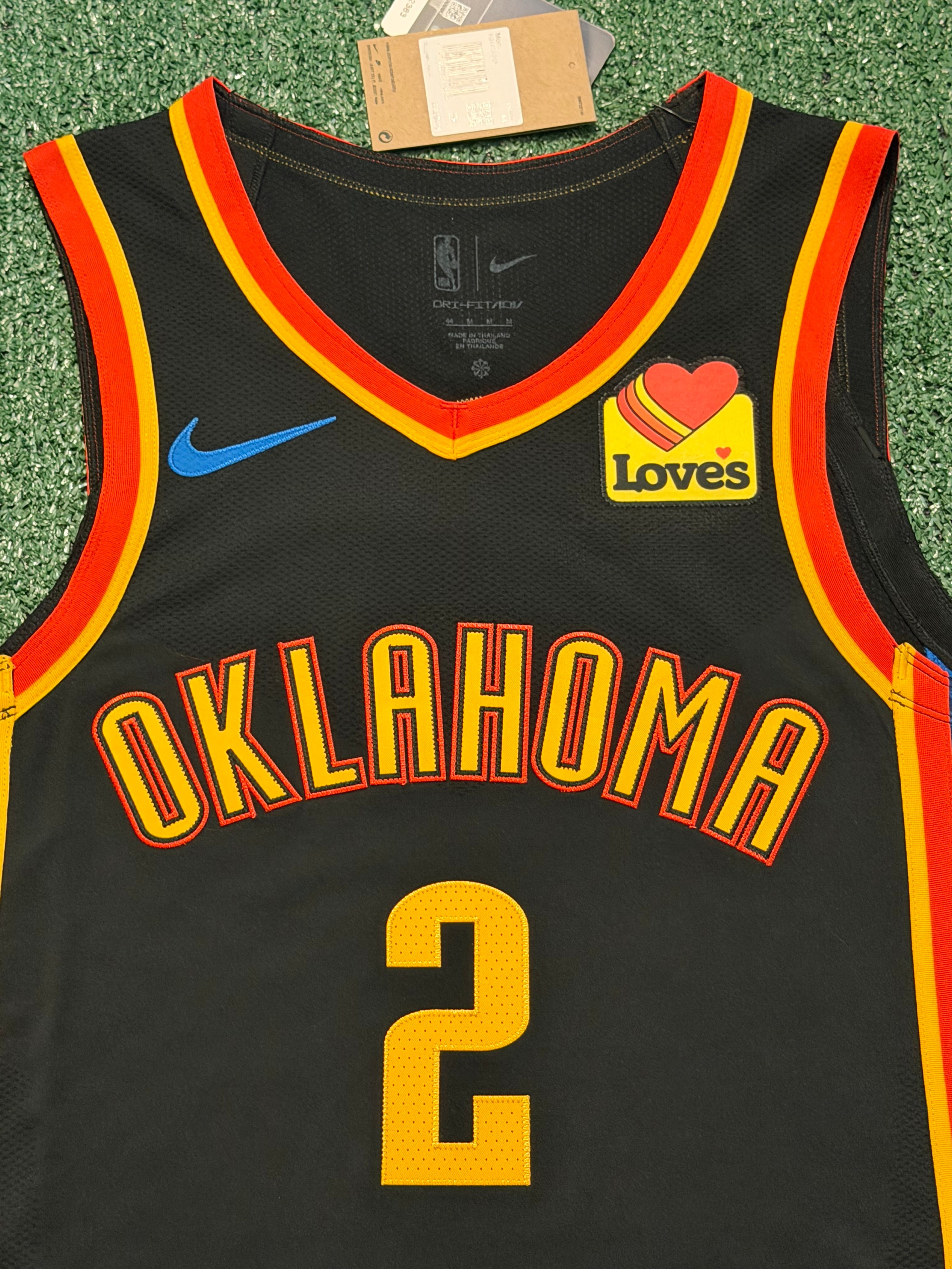 Shai Gilgeous-Alexander Oklahoma City Thunder Jersey #2 Nike ADV Authentic Black Size 44 (M) NBA