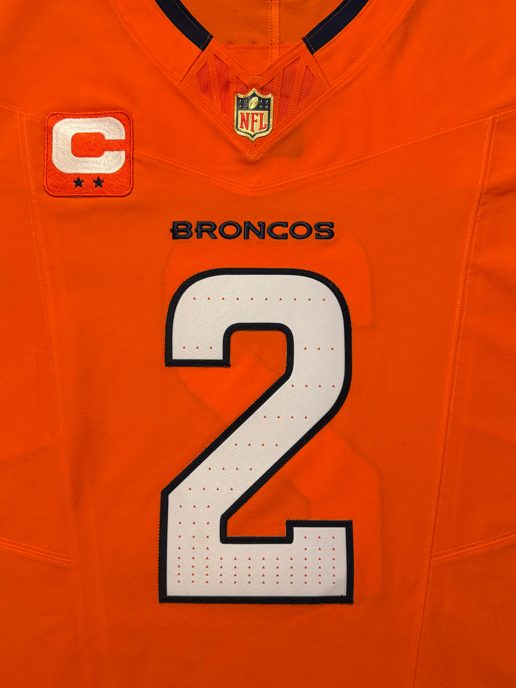 Pat Surtain II Denver Broncos Jersey #2 Nike Vapor Fuse Elite Orange Size 44 (L) NFL