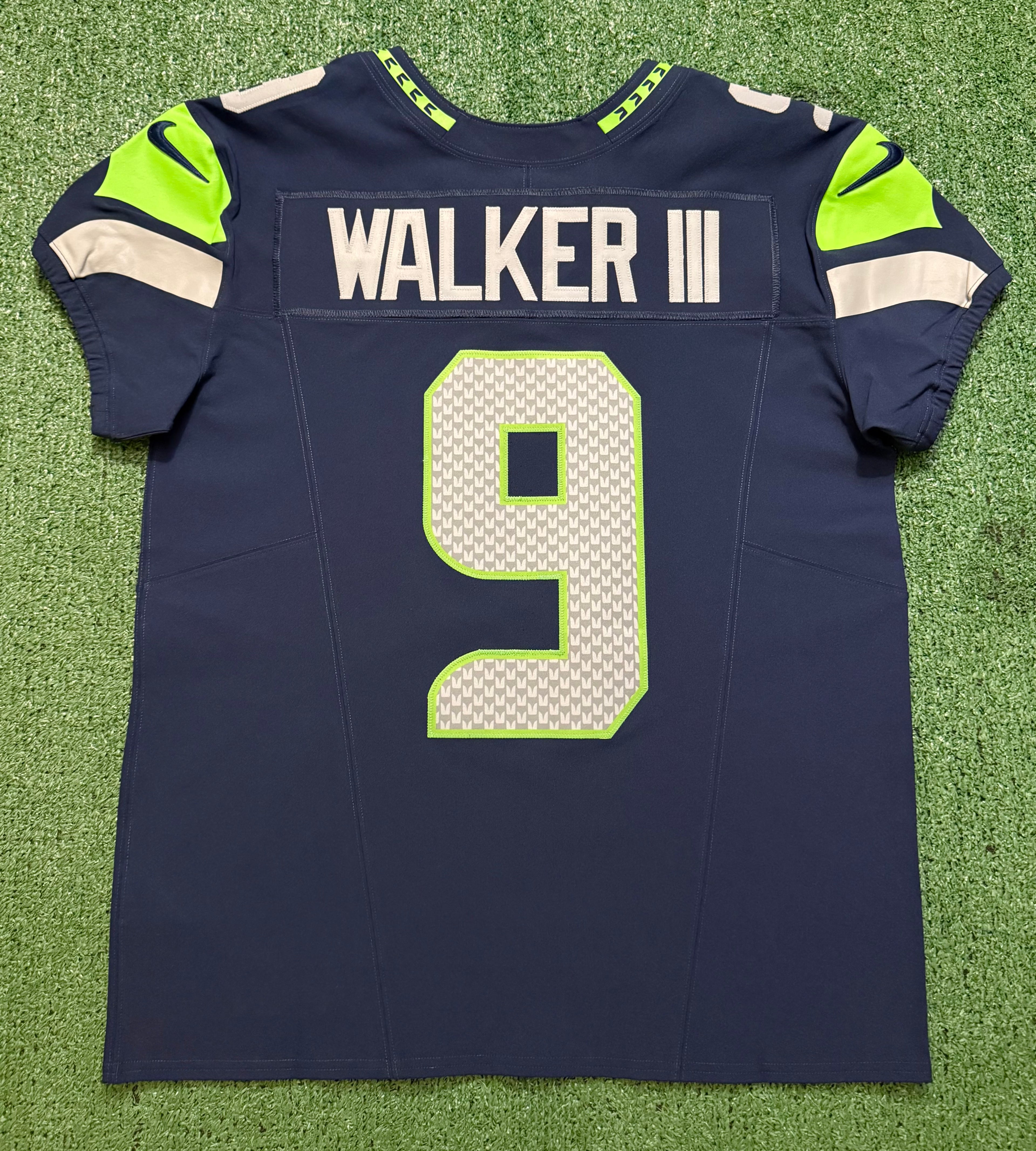 Kenneth Walker III Seattle Seahawks Jersey #9 Nike Vapor FUSE Elite Navy Size 44 (Large) NFL