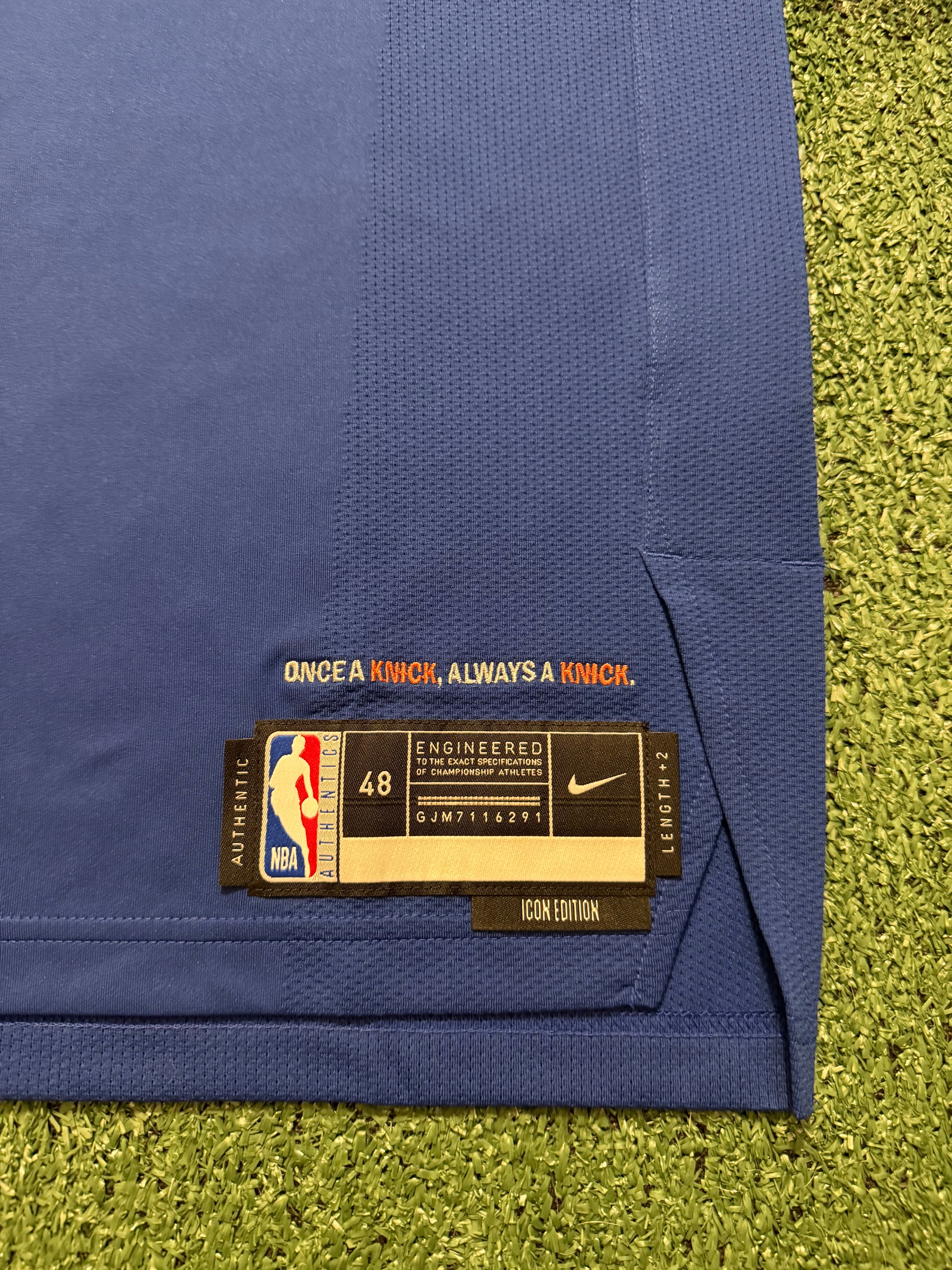 Jalen Brunson New York Knicks Jersey #11 Finals Nike ADV Authentic Blue Size 48 (L) NBA