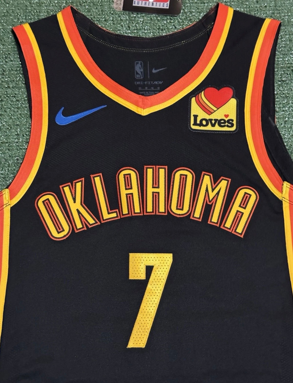Chet Holmgren Oklahoma City Thunder Jersey #7 Nike ADV Authentic Black Size 44 (M) NBA