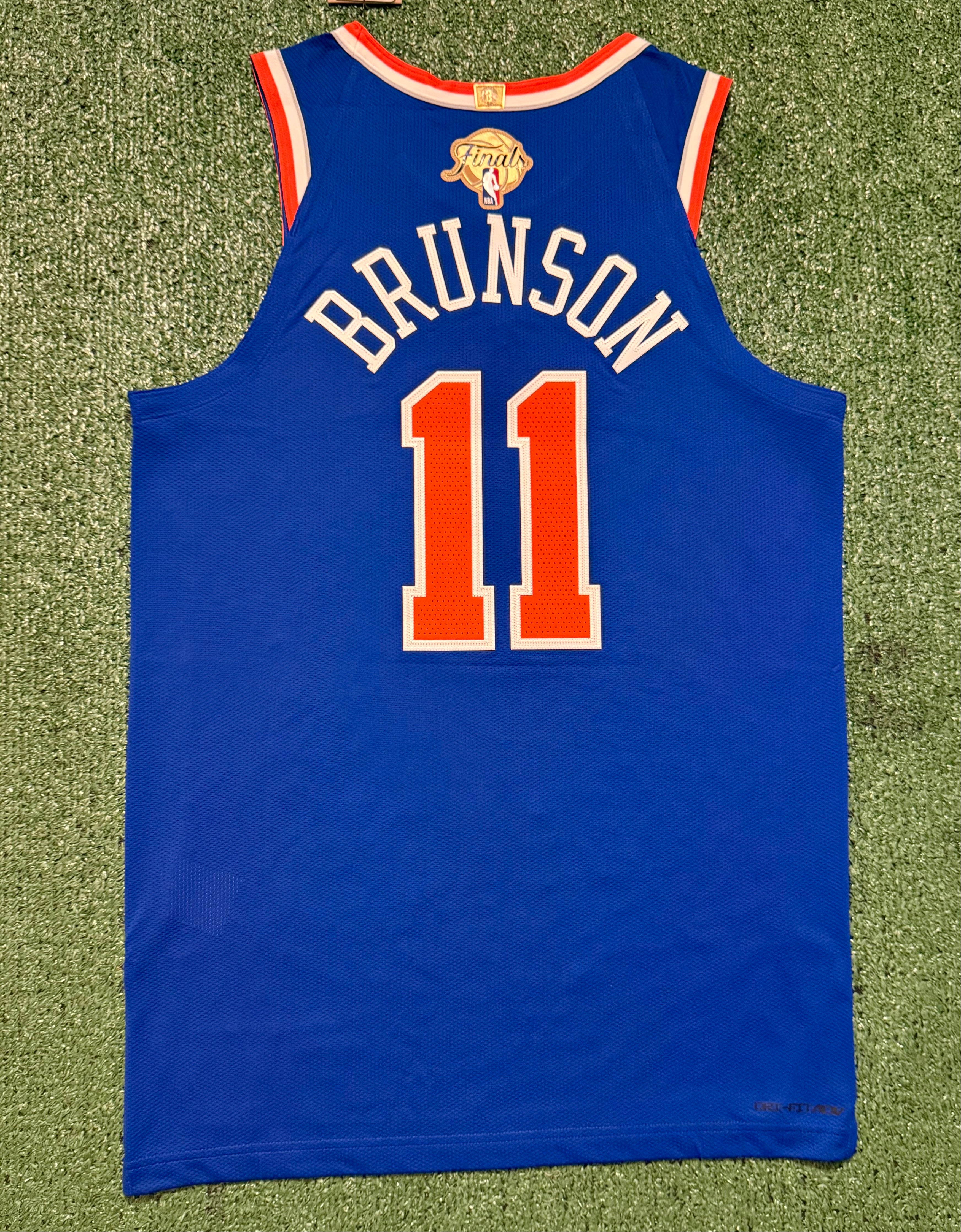 Jalen Brunson New York Knicks Jersey #11 Finals Nike ADV Authentic Blue Size 44 (M) NBA