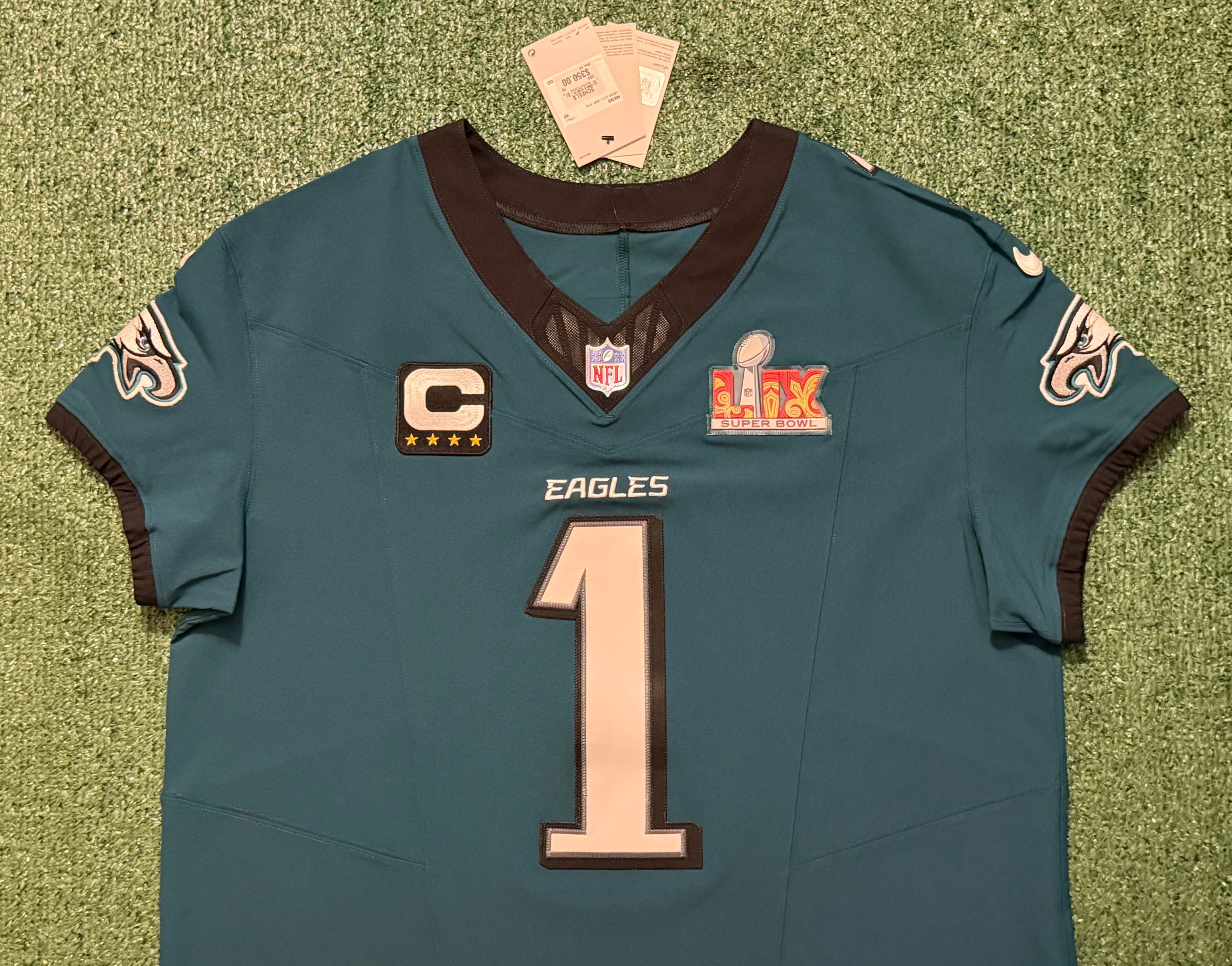 Jalen Hurts Philadelphia Eagles Jersey #1 Nike Vapor FUSE Elite Green size 48 (XL) NFL