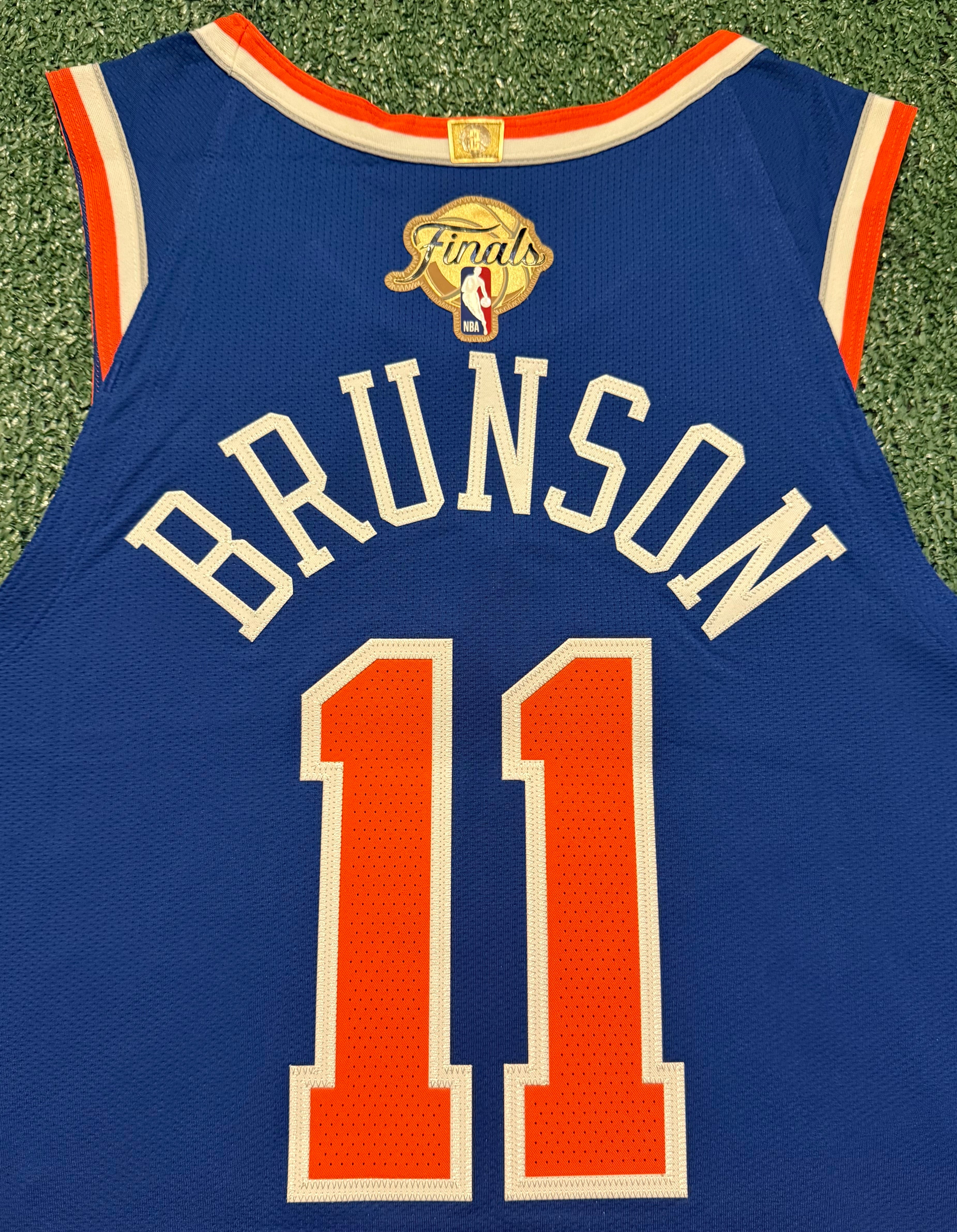 Jalen Brunson New York Knicks Jersey #11 Finals Nike ADV Authentic Blue Size 44 (M) NBA