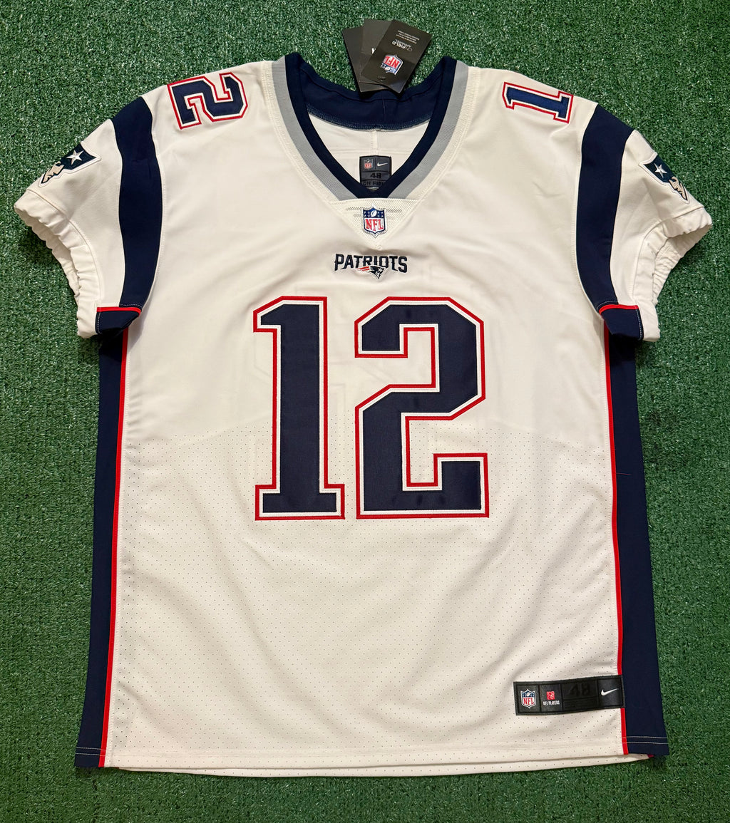Tom Brady New England Patriots Jersey #12 Nike Vapor Elite White Size 48 (XL) NFL