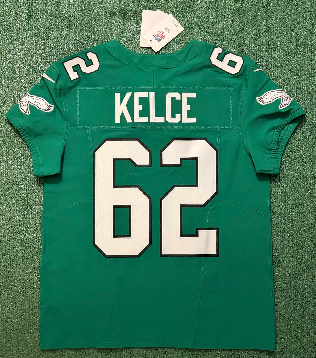 Jason Kelce Philadelphia Eagles Jersey #62 Nike Vapor FUSE Elite Kelly Green size 44 (Large) NFL