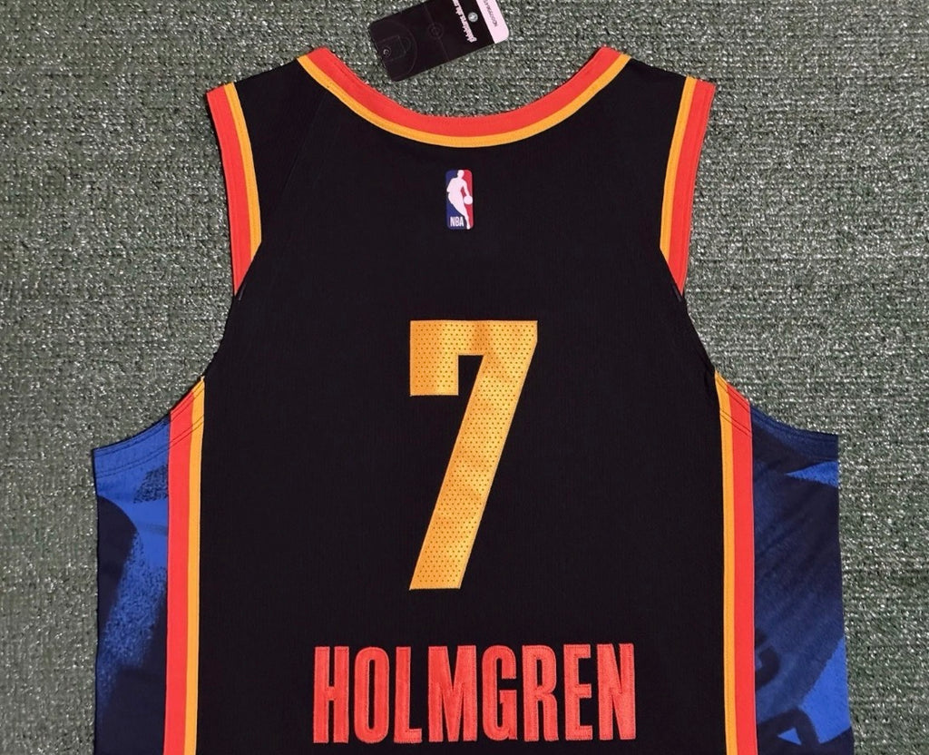 Chet Holmgren Oklahoma City Thunder Jersey #7 Nike ADV Authentic Black Size 44 (M) NBA