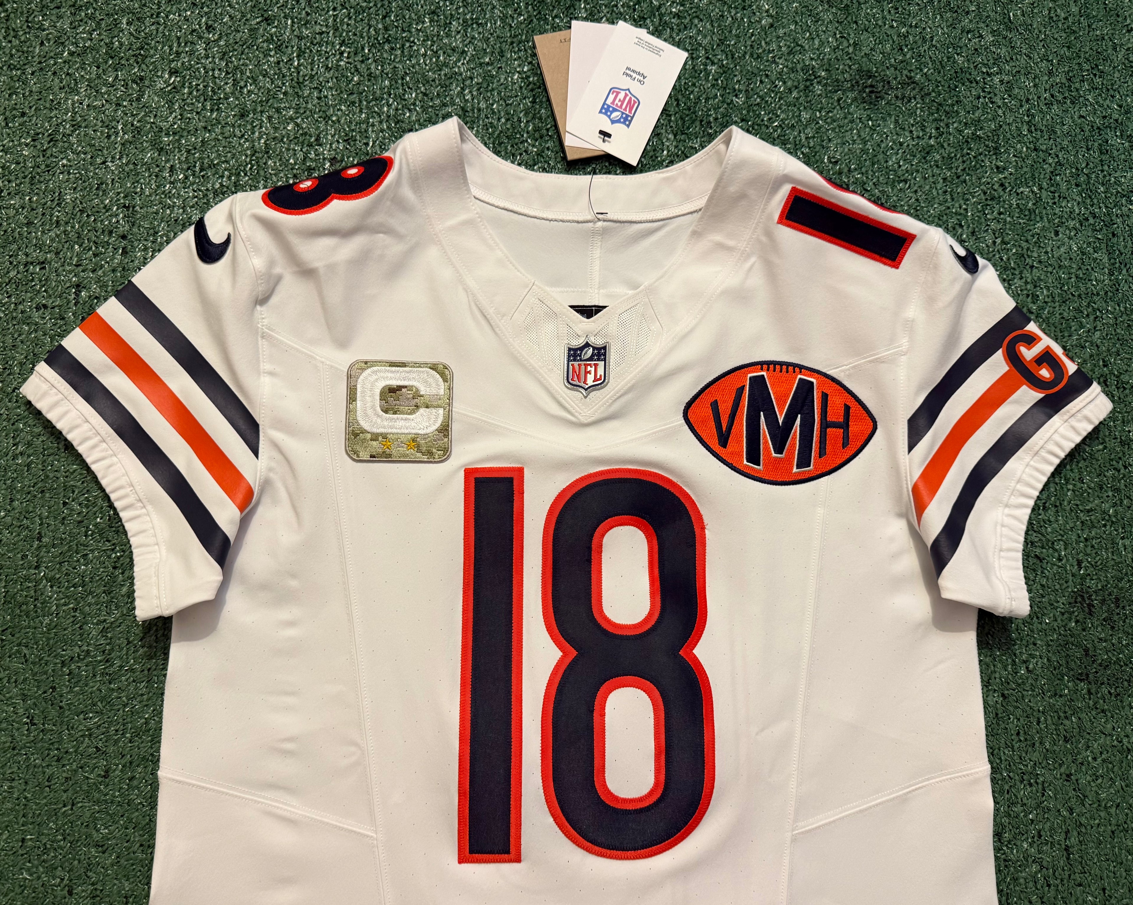 Caleb Williams Chicago Bears Jersey #18 Nike Vapor FUSE Elite White Size 40 (Medium) NFL