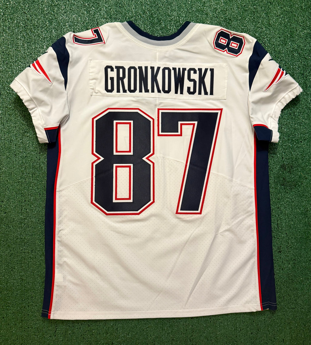Rob Gronkowski New England Patriots Jersey #87 Nike Vapor Elite White Size 48 (XL) NFL