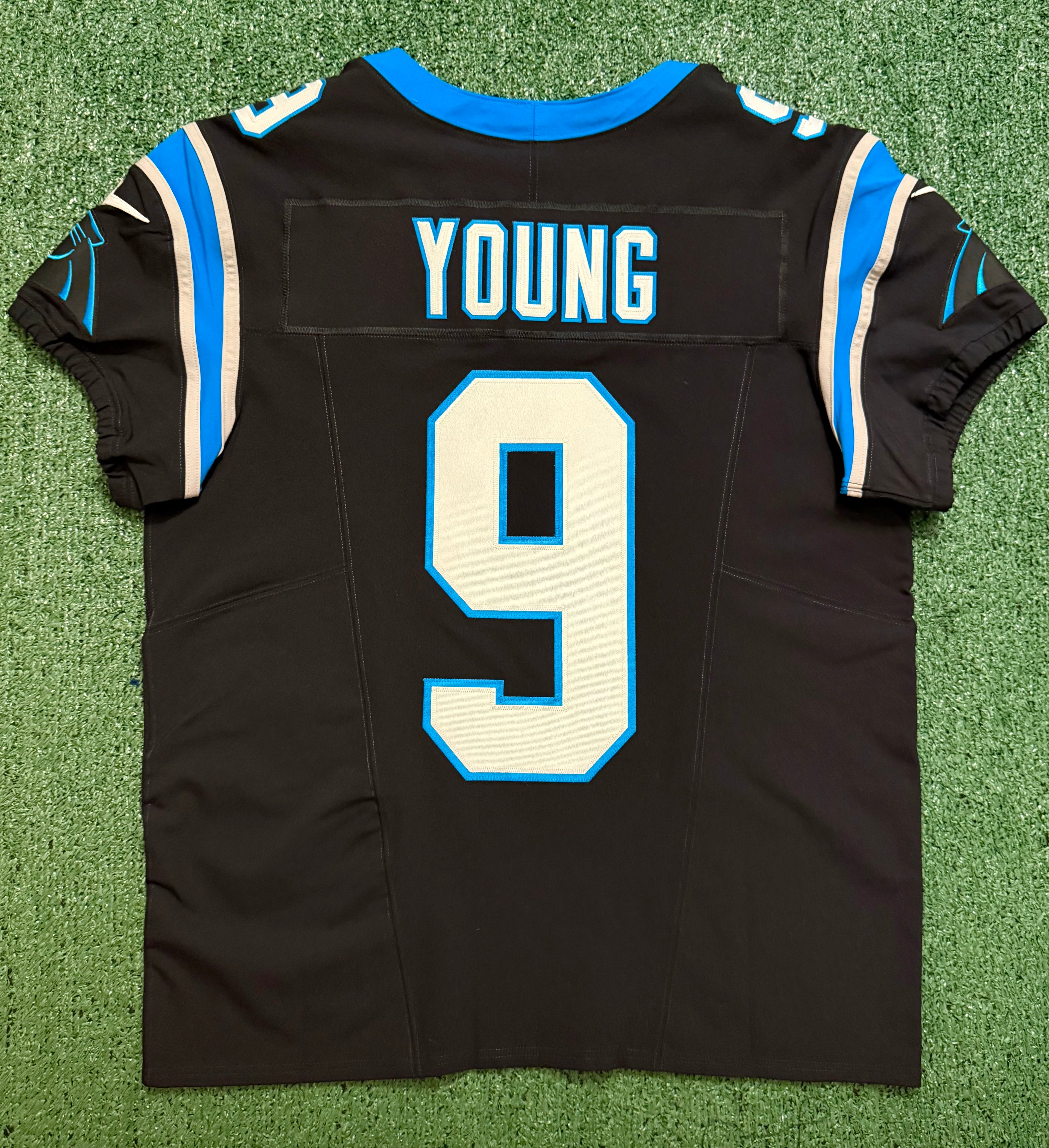 Bryce Young Carolina Panthers Jersey #9 Nike Vapor FUSE Elite Black Size 44 (Large) NFL