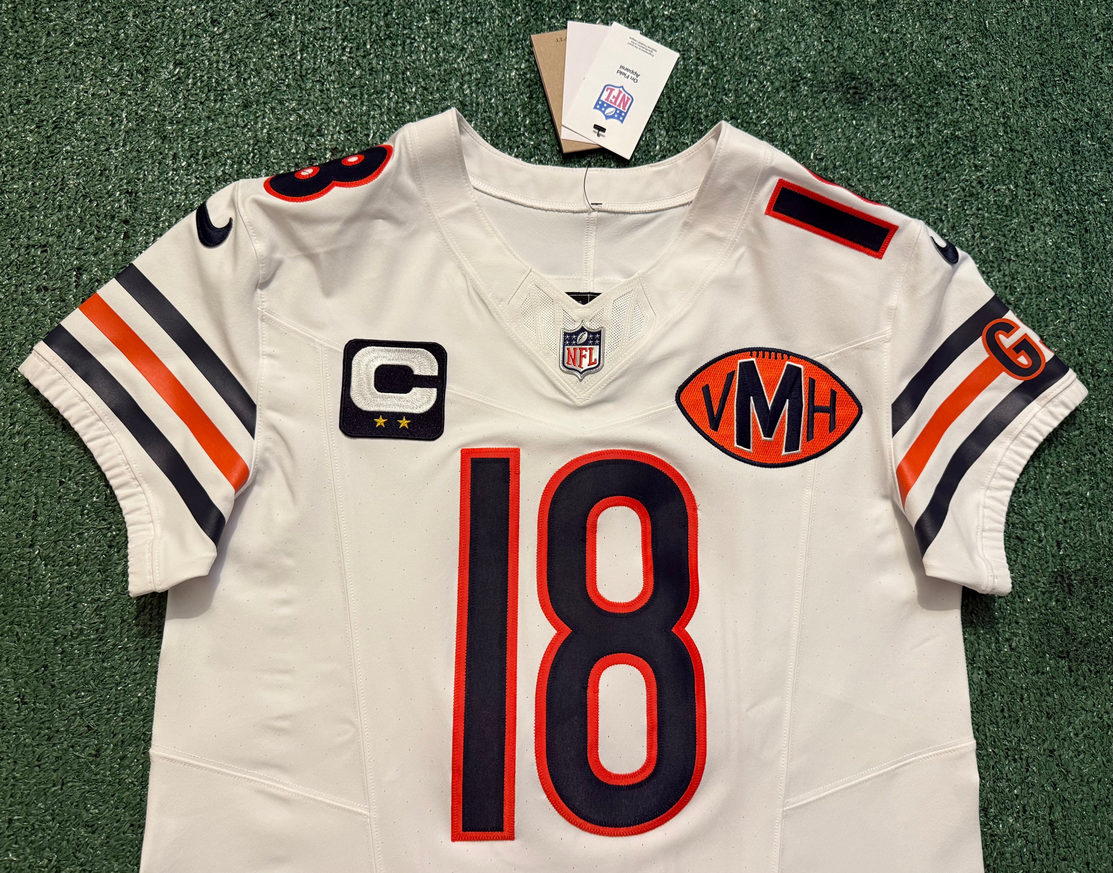 Caleb Williams Chicago Bears Jersey #18 Nike Vapor FUSE Elite White Size 40 (Medium) NFL