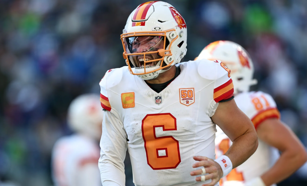 Baker Mayfield Tampa Bay Buccaneers Jersey #6 Nike Vapor FUSE Elite White Creamsicle size 44 (Large) NFL
