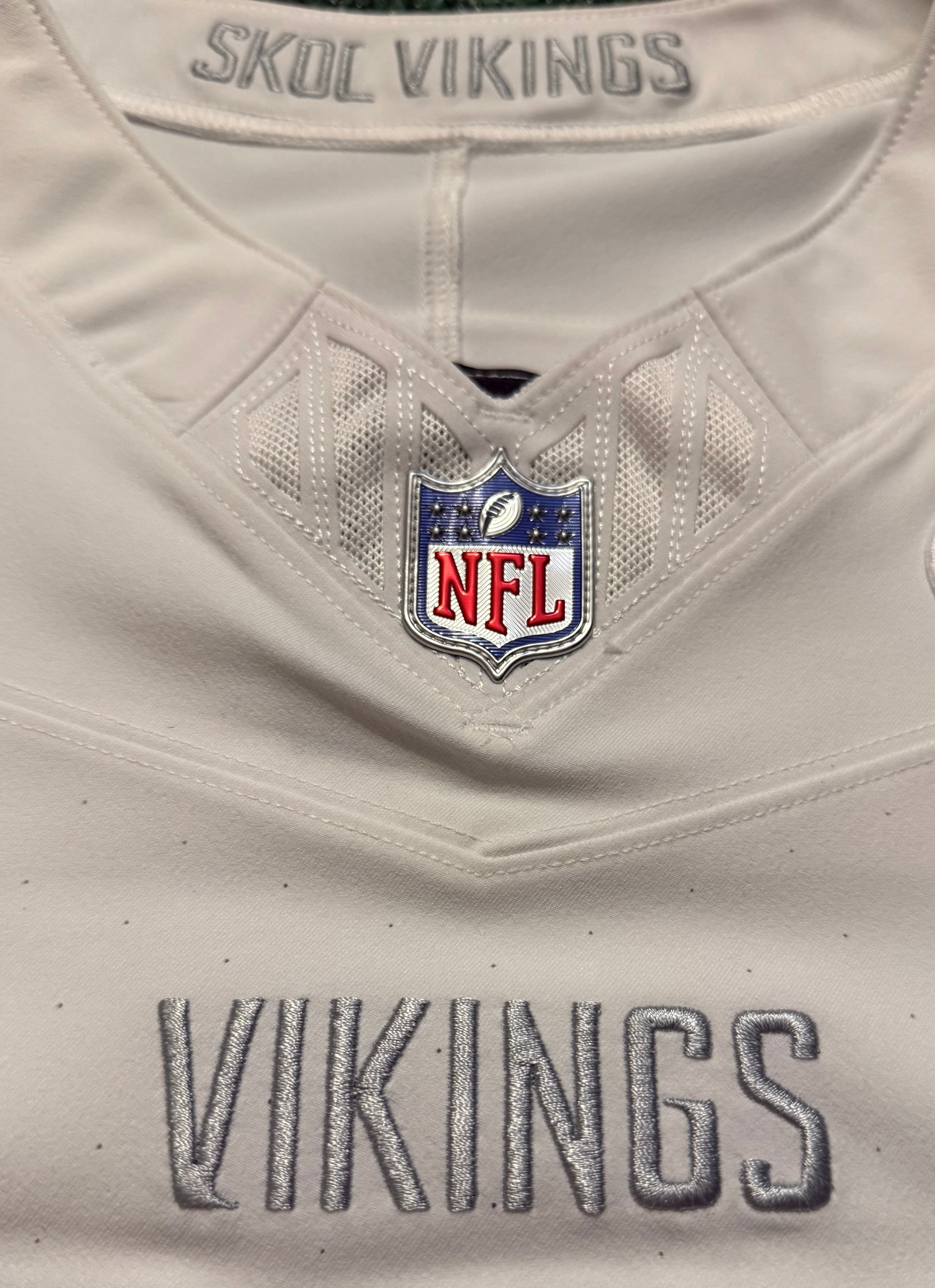 Justin Jefferson Minnesota Vikings Jersey #18 Nike Vapor FUSE Elite White Size 40 (Medium) NFL
